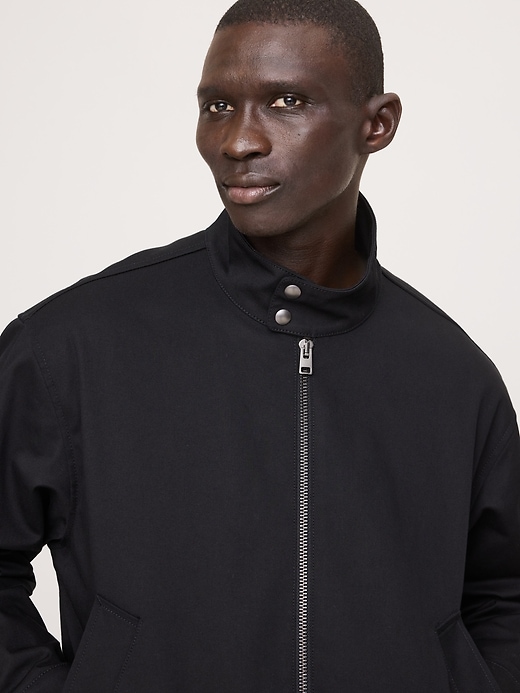Cotton Twill Harrington Jacket | Banana Republic