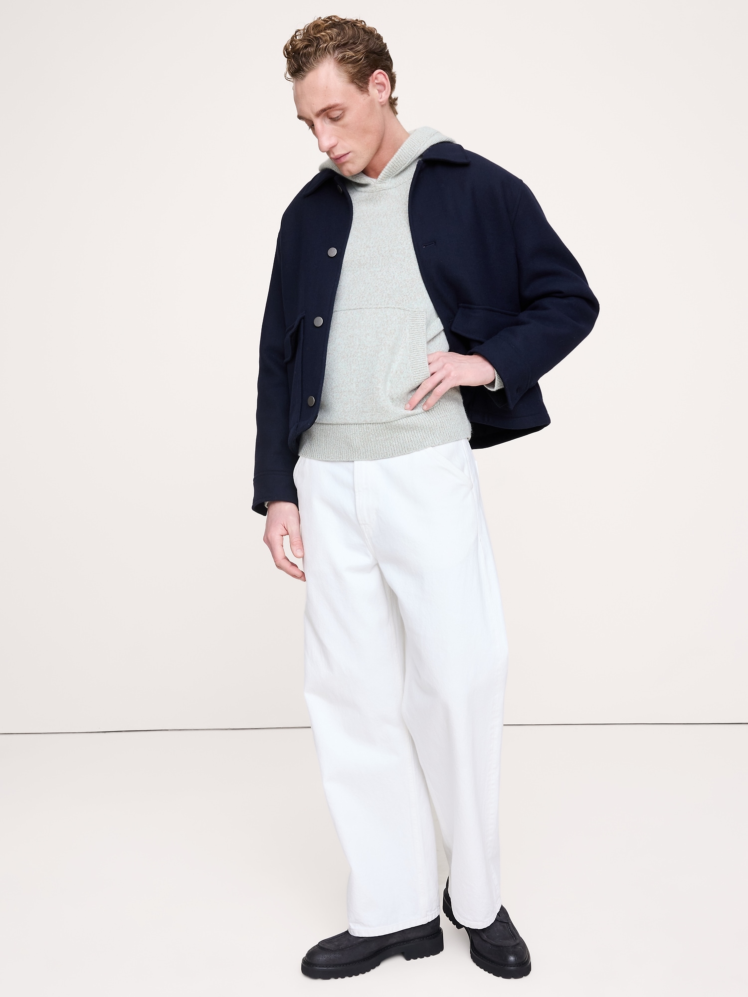 Image number 4 showing, Cashmere-Cotton Sweater Hoodie