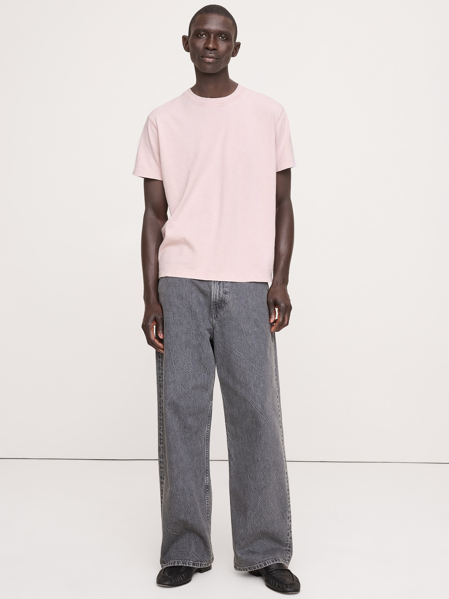 Cotton Slub Crew-Neck T-Shirt