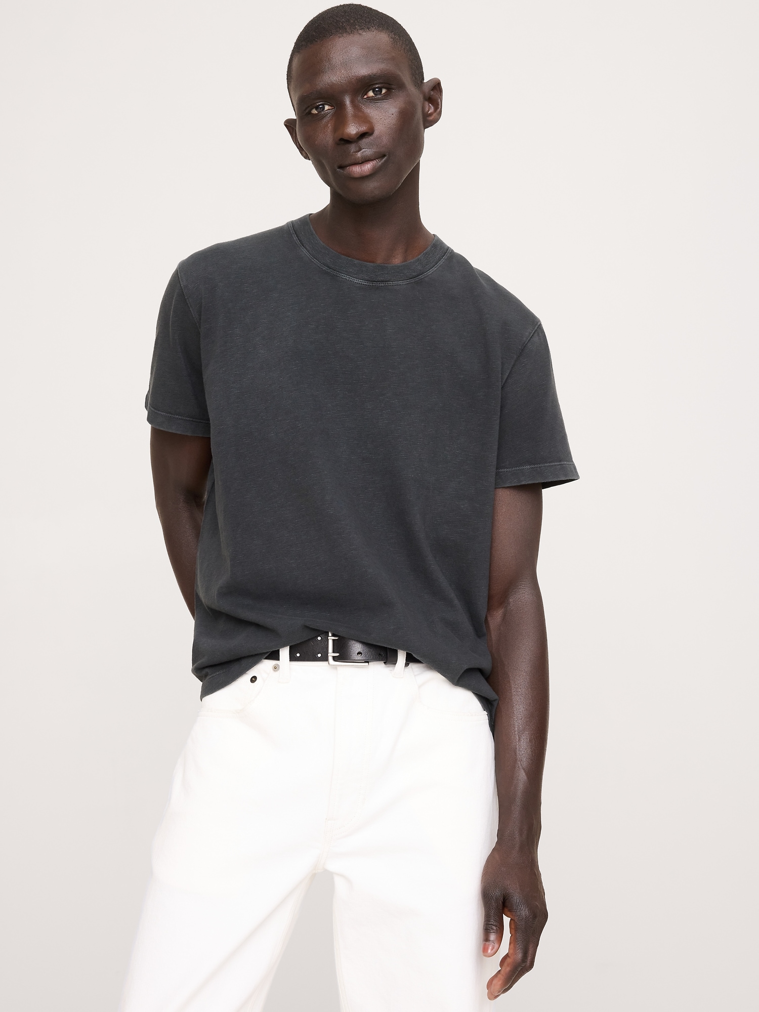 Cotton Slub Crew-Neck T-Shirt