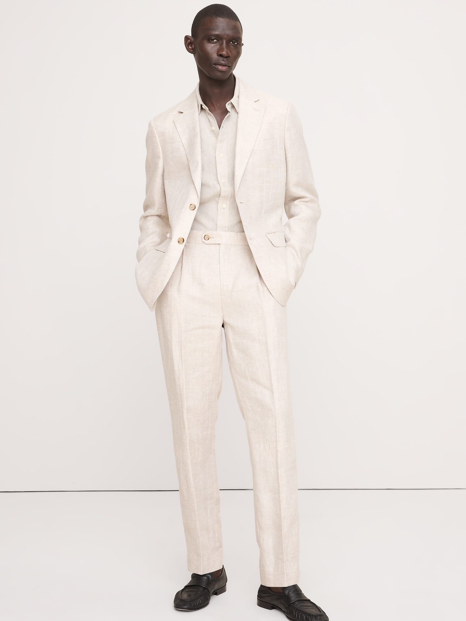 Image number 4 showing, Herringbone Linen Suit Jacket