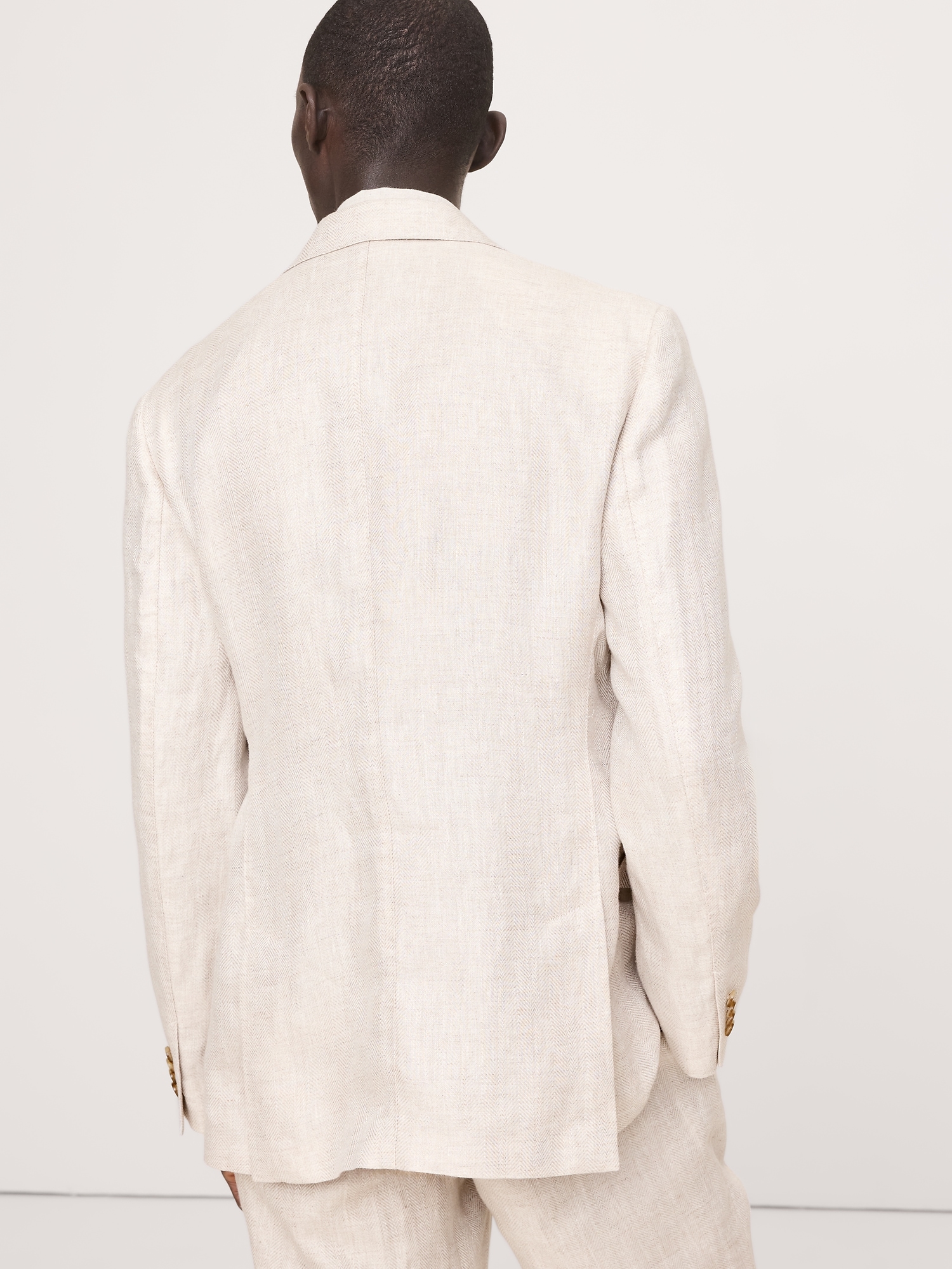 Image number 3 showing, Herringbone Linen Suit Jacket