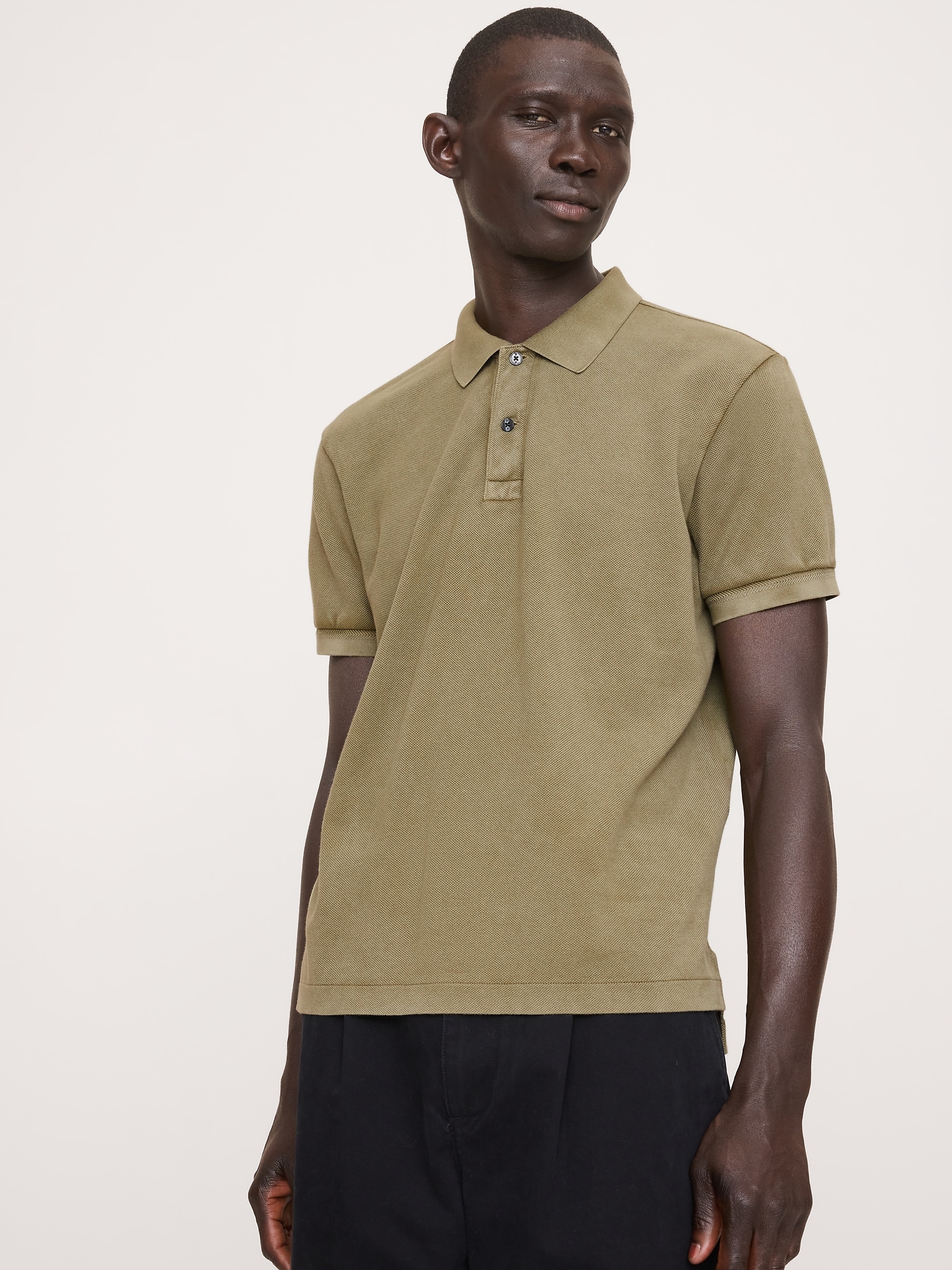 Sun-Washed Pique Polo