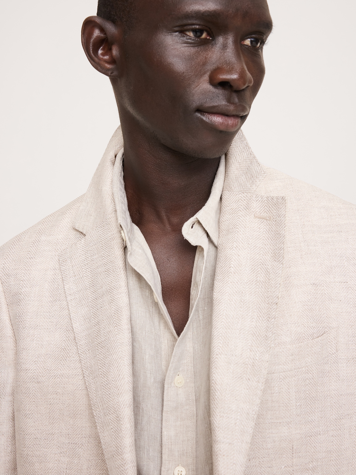 Image number 6 showing, Herringbone Linen Suit Jacket