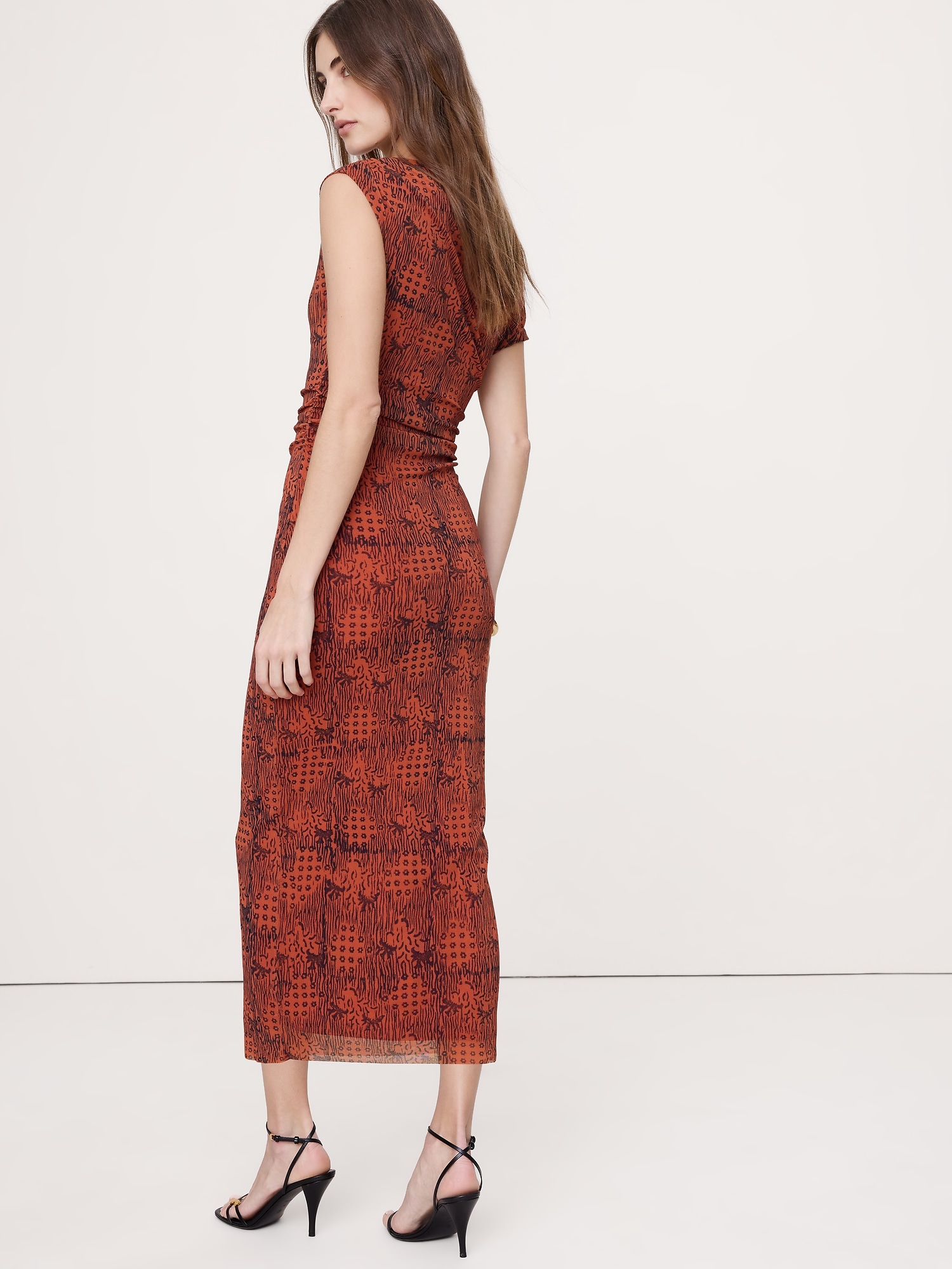 Image number 2 showing, Mesh Off-Shoulder Maxi Dress