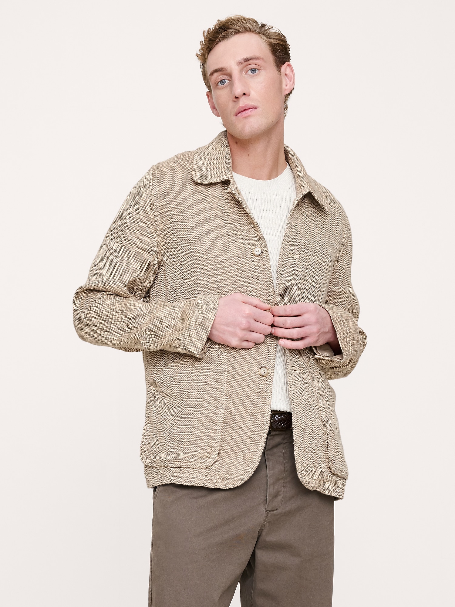 Linen Tweed Walking Jacket