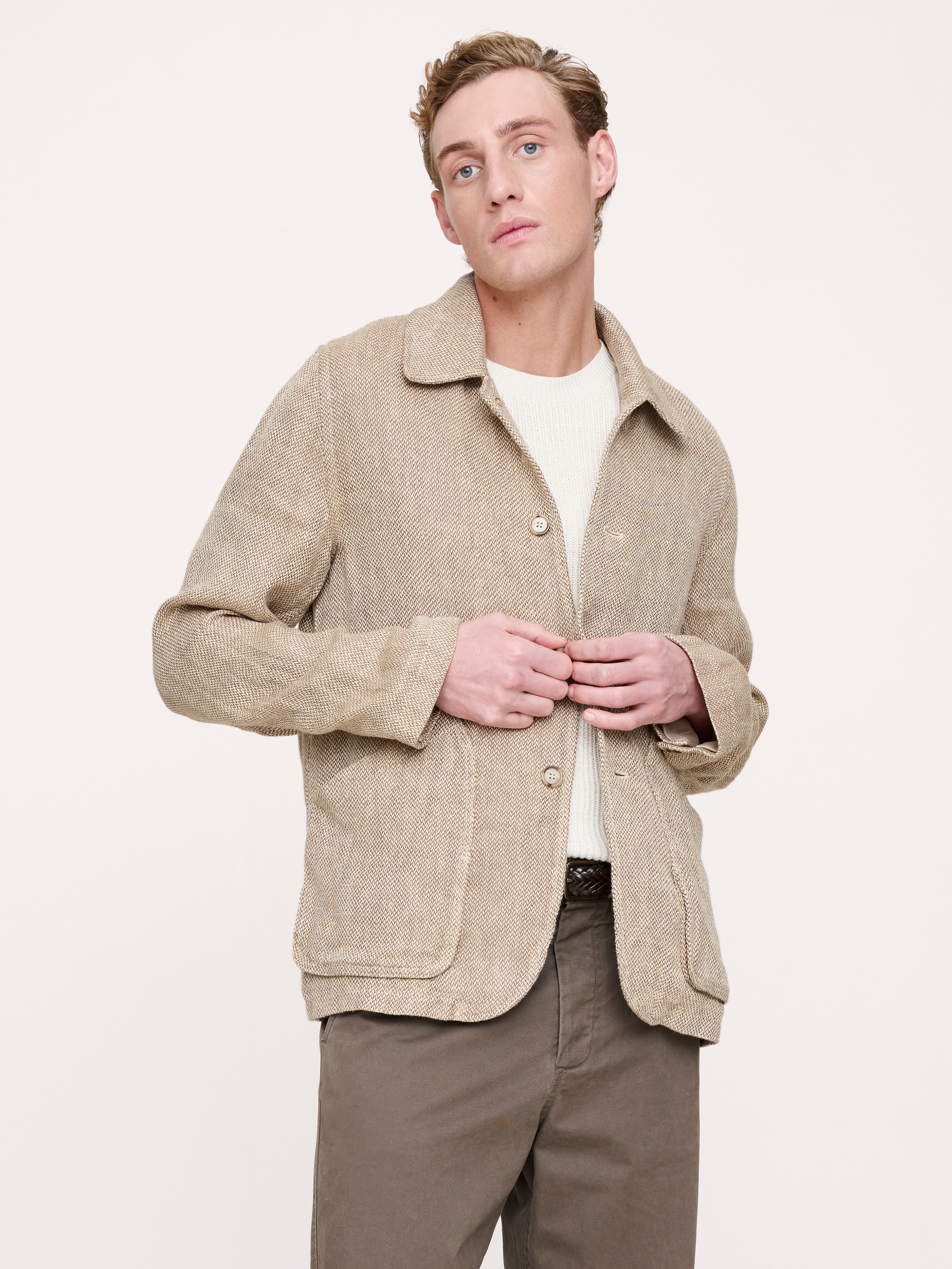 Linen Tweed Walking Jacket