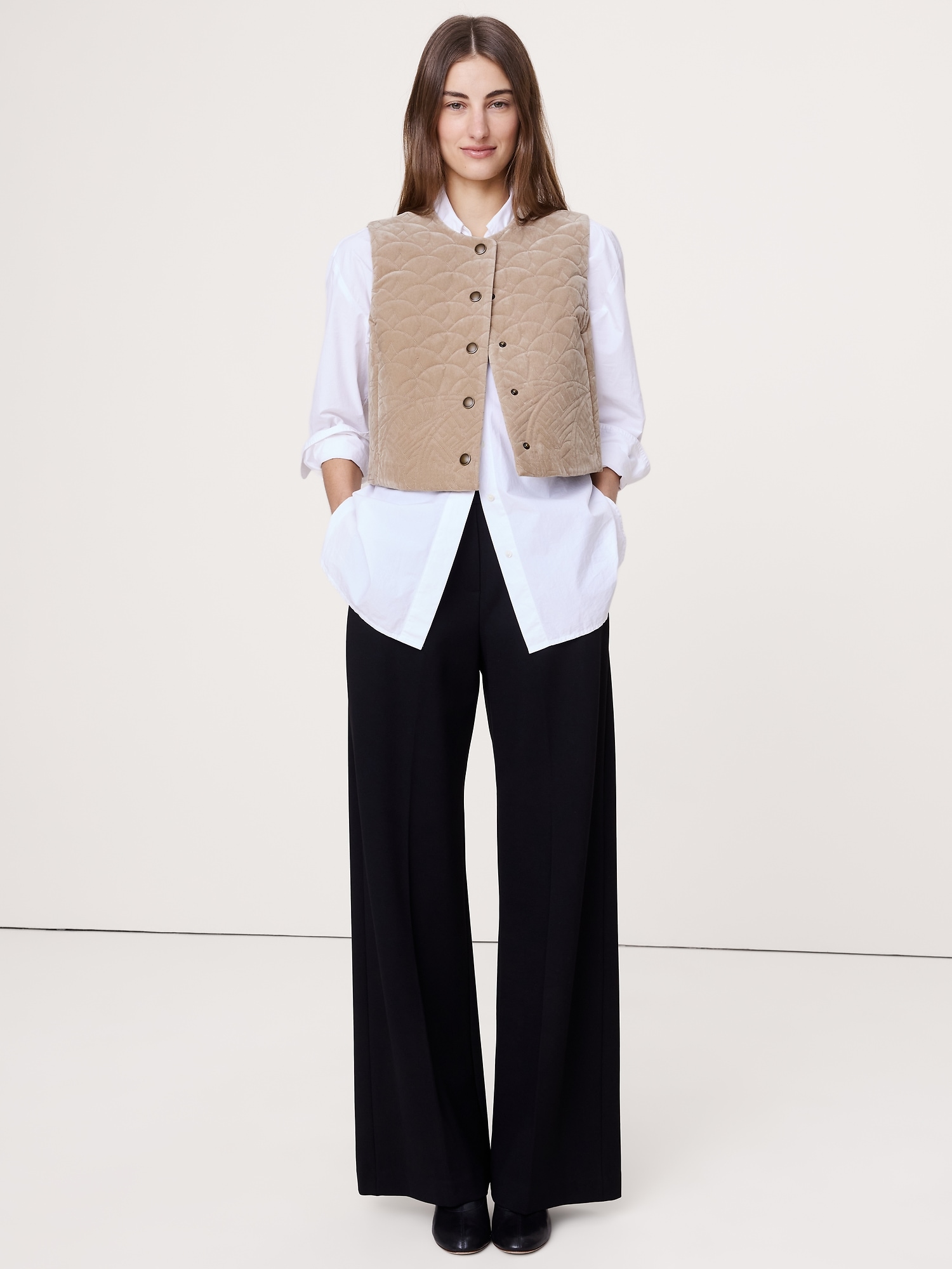 Image number 4 showing, Quilted Velvet Vest