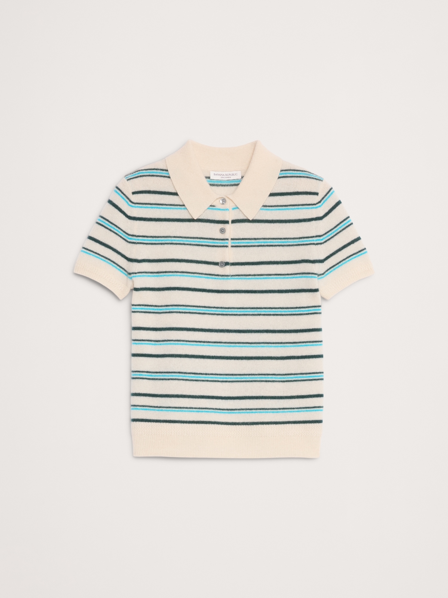 Image number 3 showing, Lightweight Cashmere Short-Sleeve Sweater Polo