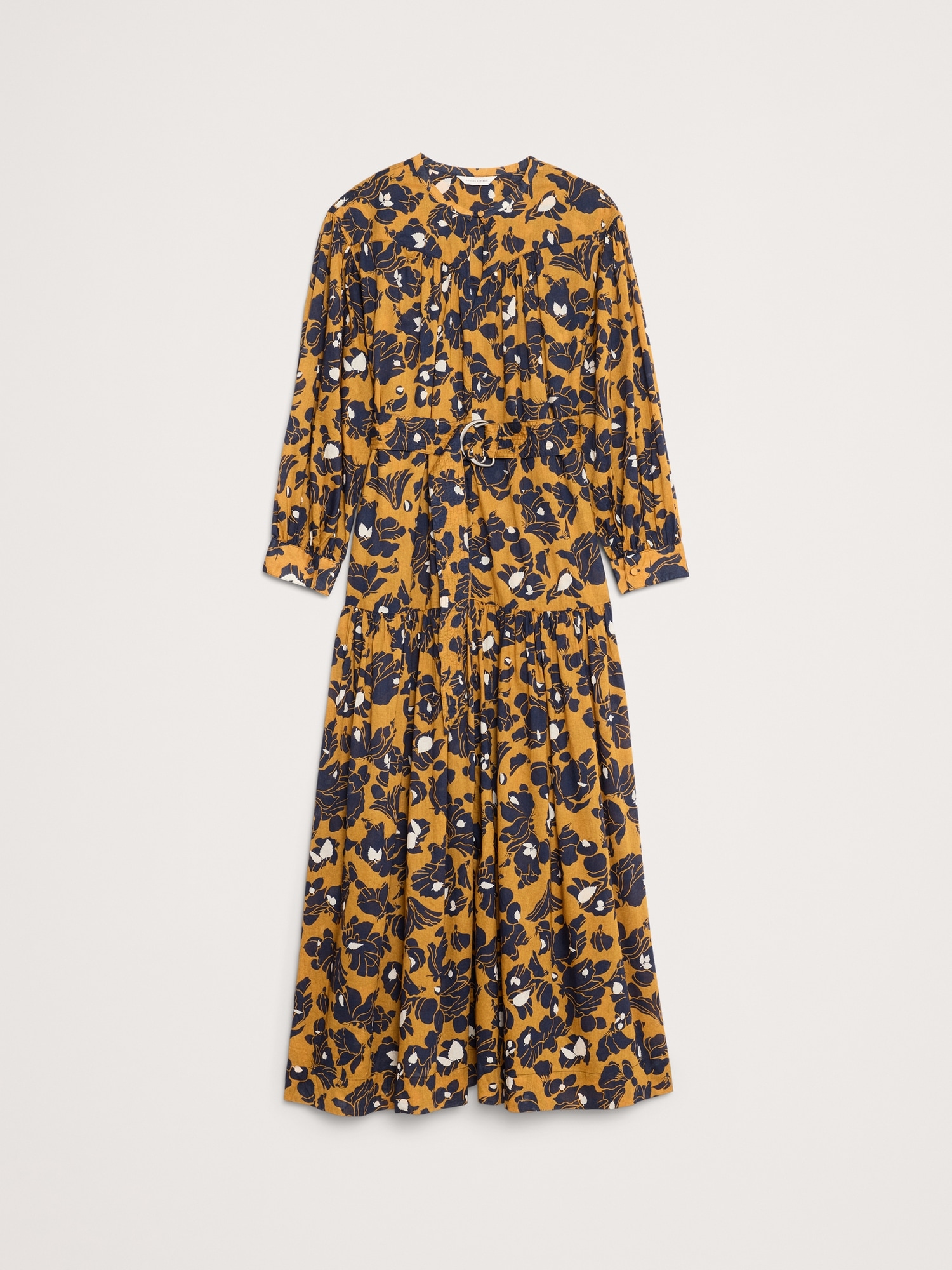 Image number 5 showing, Cotton Tiered Maxi Shirt Dress