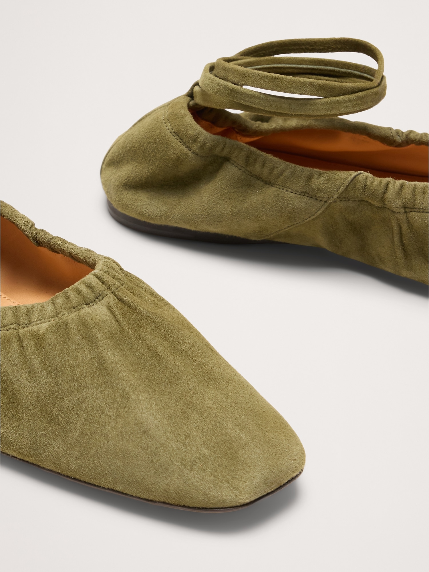 Image number 6 showing, Ruched Suede Ballet Flat