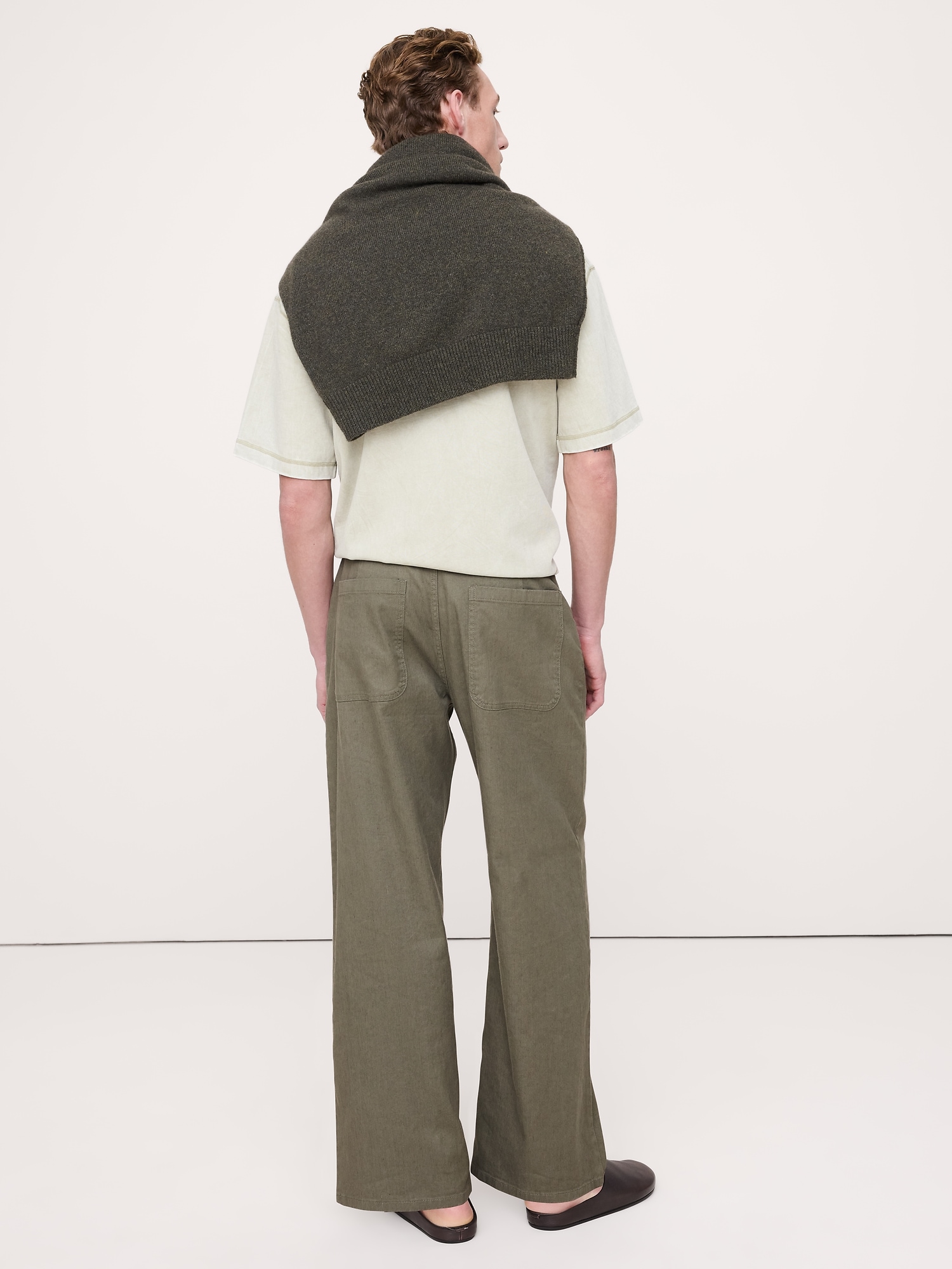 Image number 5 showing, Loose Italian Linen-Cotton Pull-On Pant