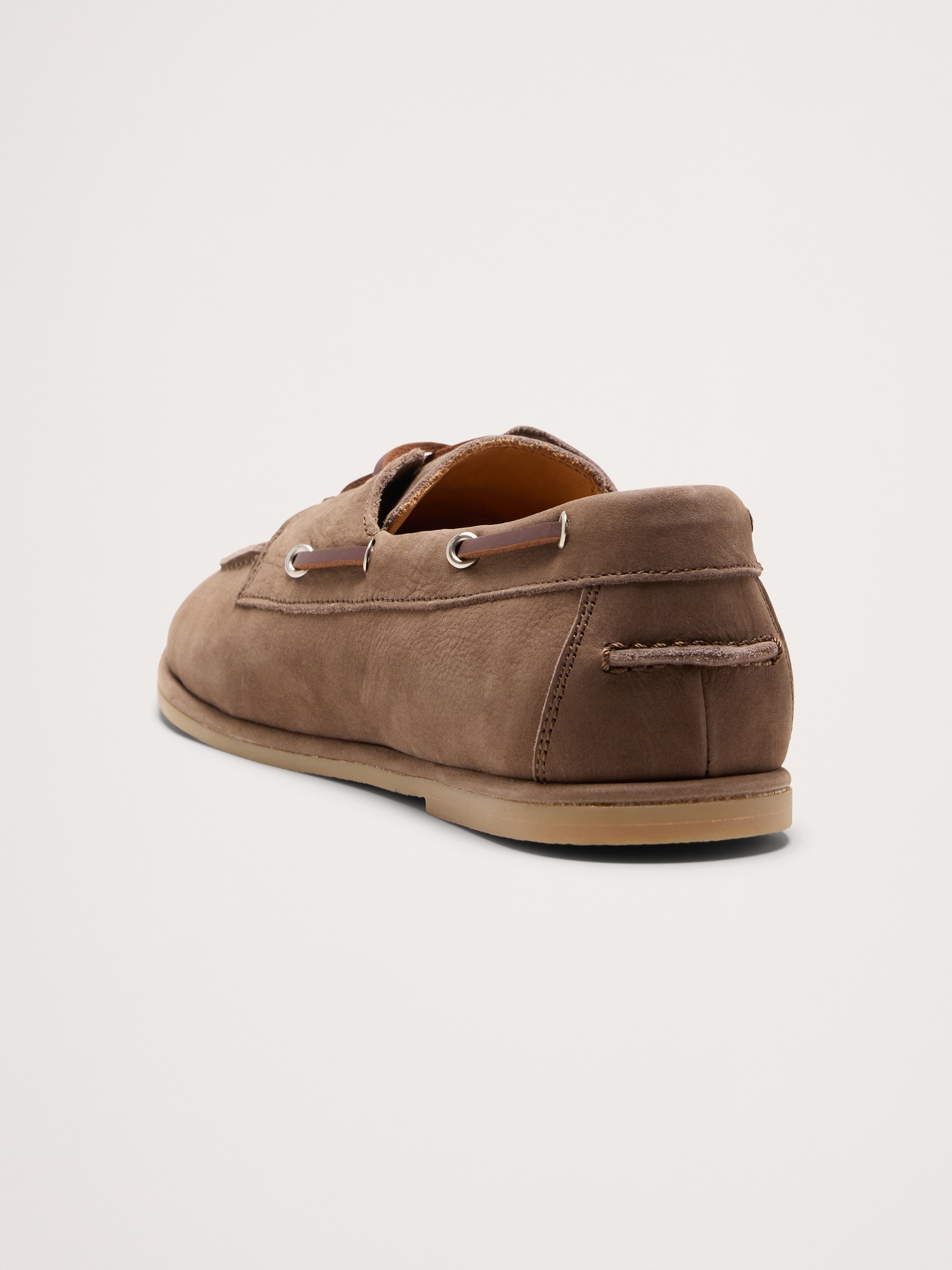 Женские туфли Banana Republic Italian Nubuck Leather Boat, цвет: Коричневый — фото 4