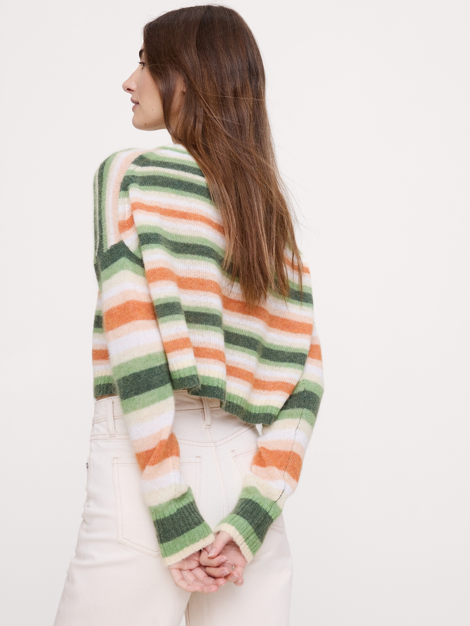 Image number 3 showing, Italian Alpaca-Blend Cropped Cardigan