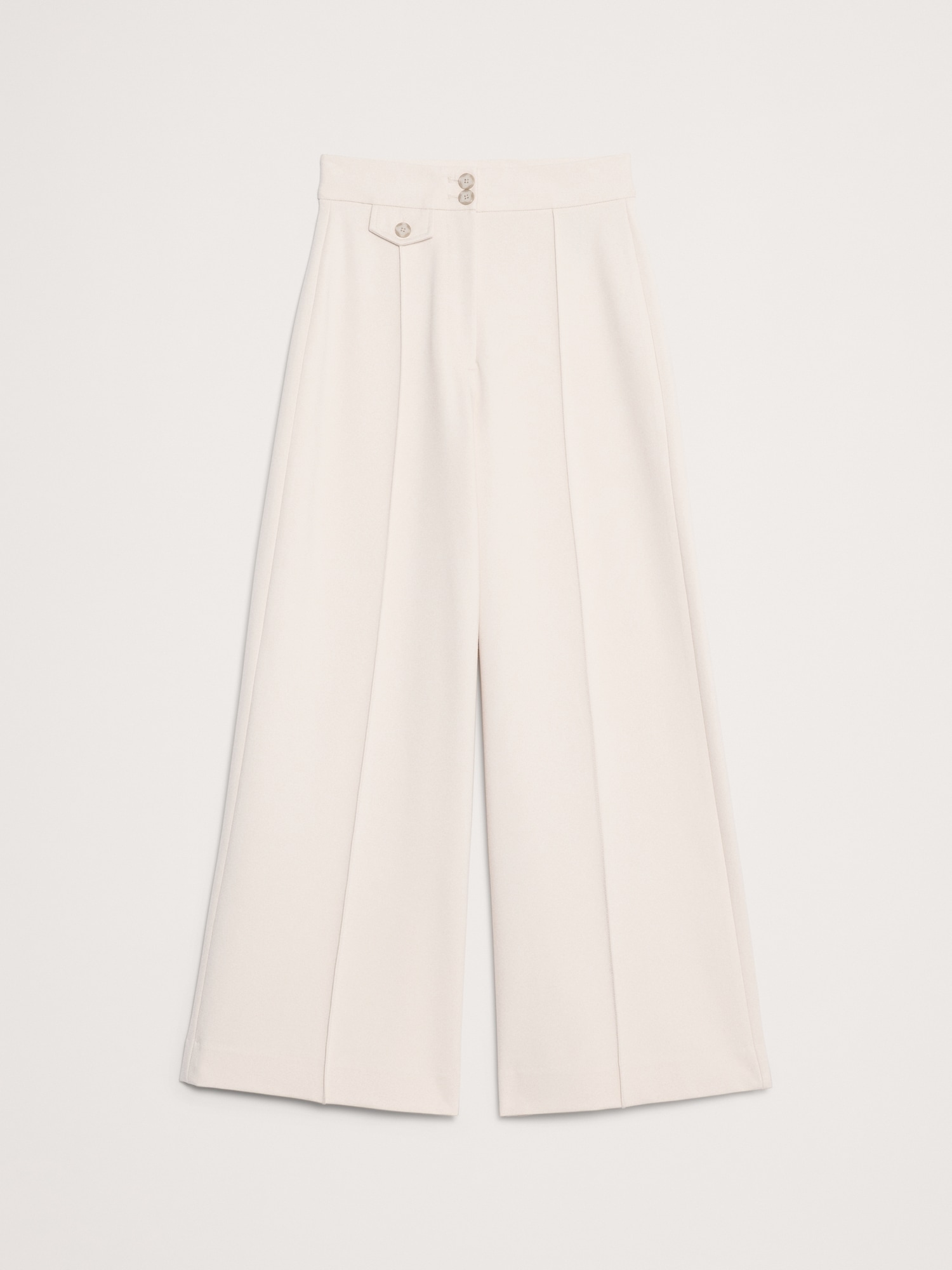 Image number 8 showing, High Rise Wide-Leg Drapey Ponte Pant