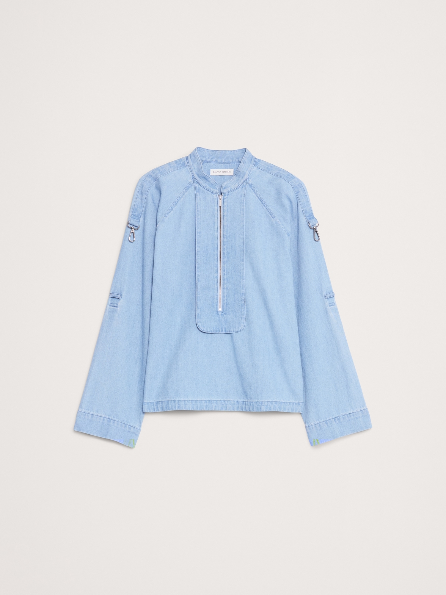 Image number 4 showing, Chambray Zip Popover Top