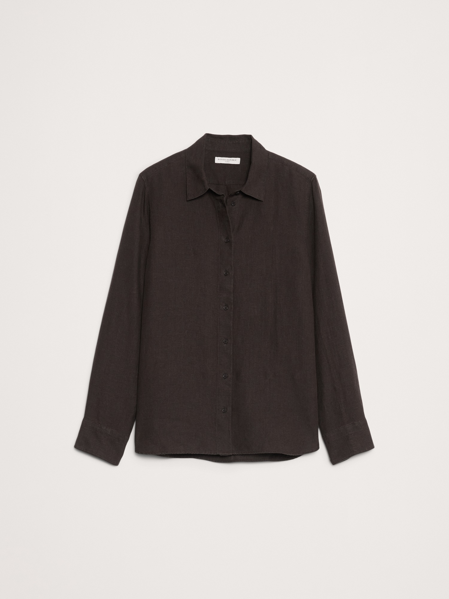 Женская рубашка Banana Republic The Everyday Linen, цвет: Brownstone — фото 4