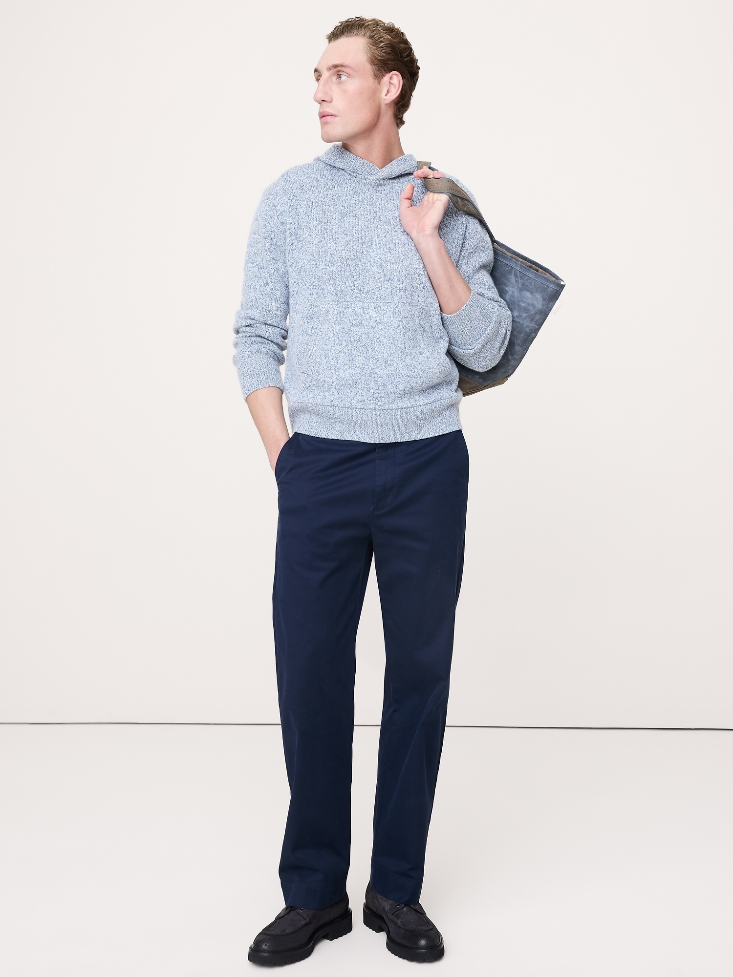 Cashmere-Cotton Sweater Hoodie