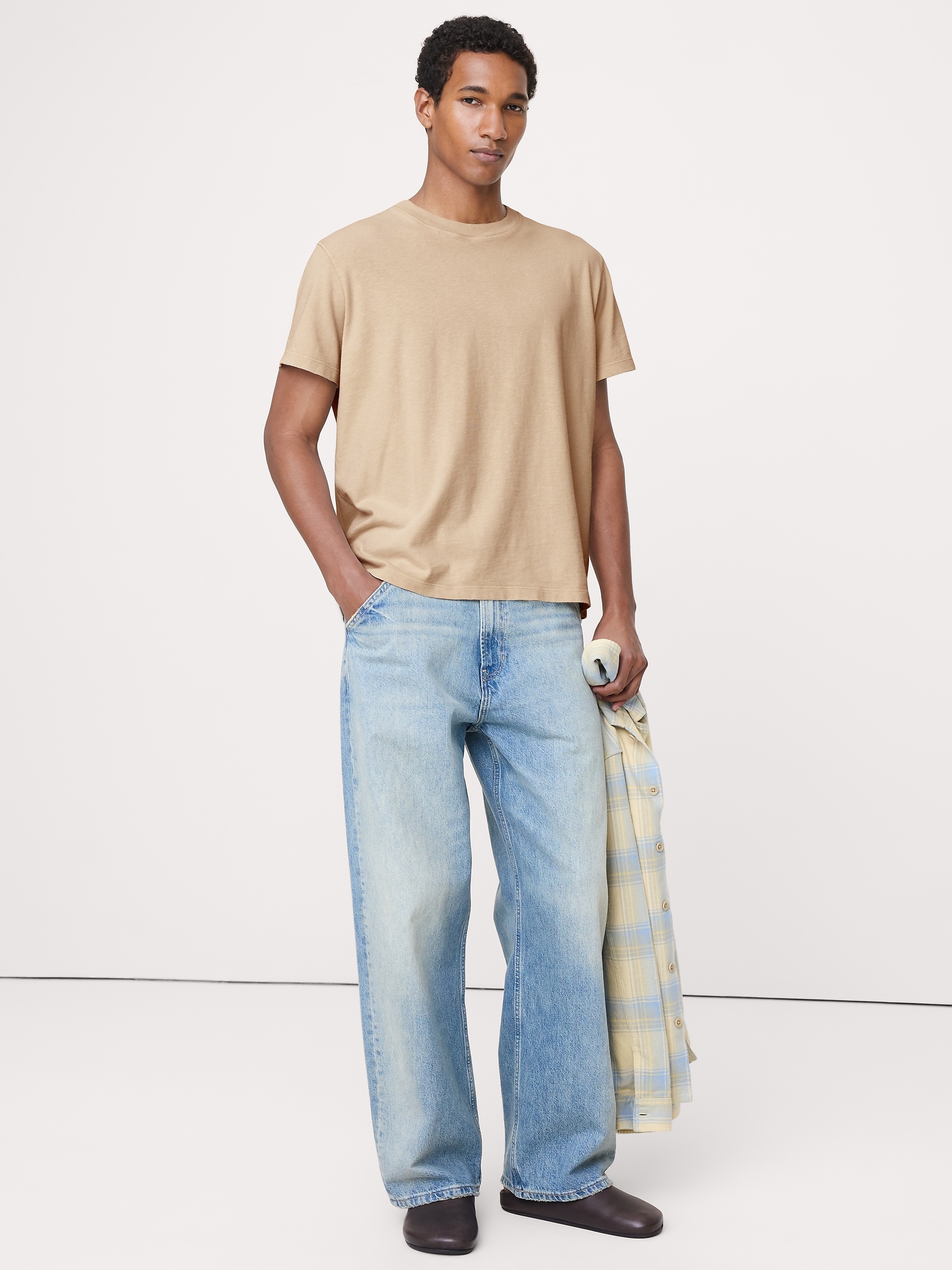 Cotton Slub Crew-Neck T-Shirt