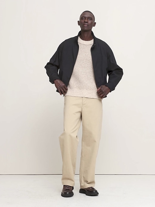 Cotton Twill Harrington Jacket | Banana Republic