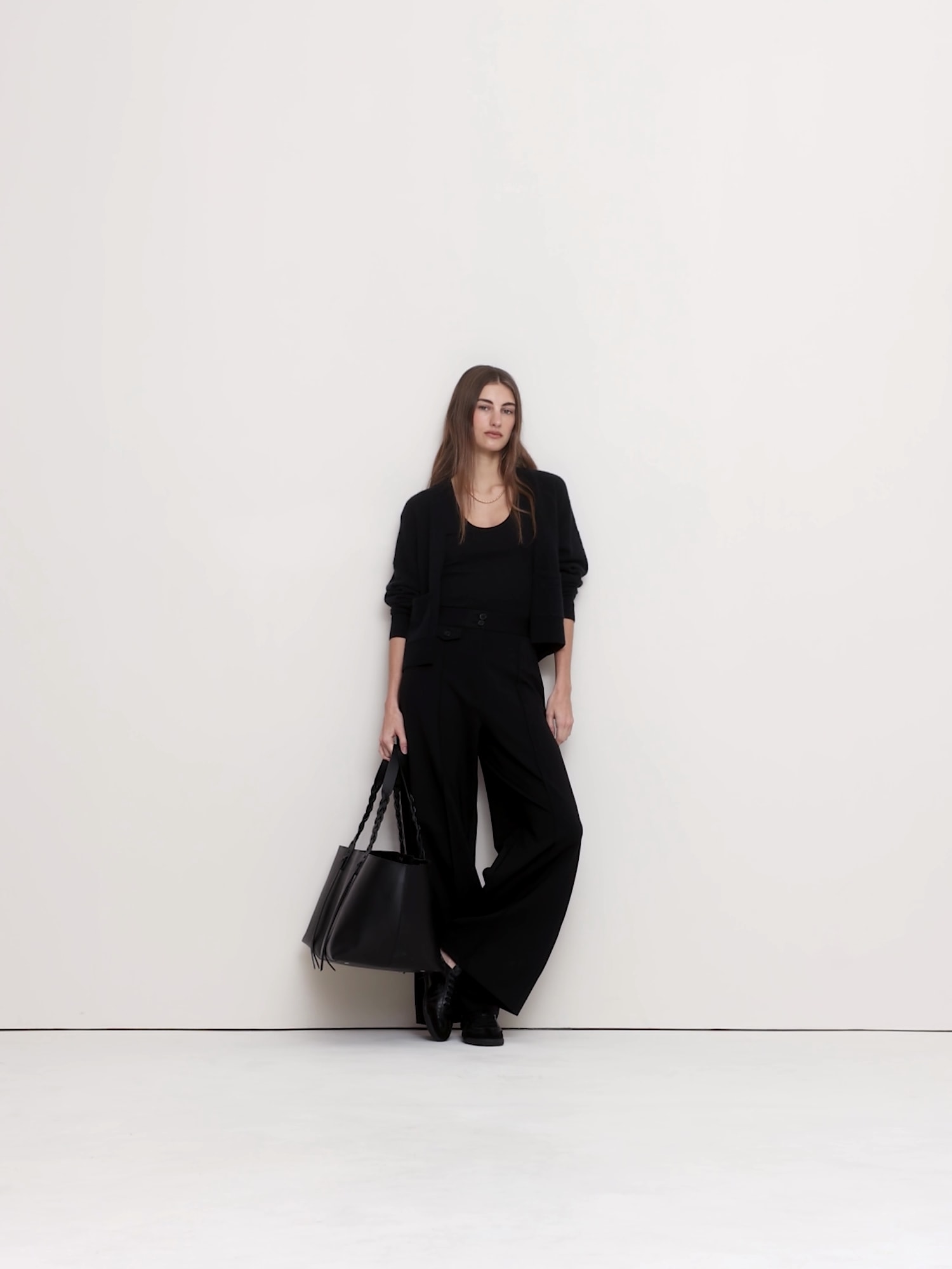 High Rise Wide-Leg Drapey Ponte Pant - thumbnail 5