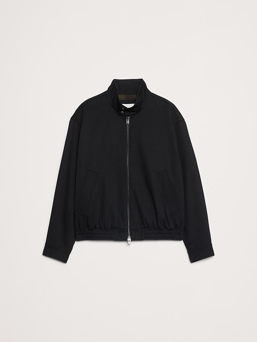 Cotton Twill Harrington Jacket | Banana Republic