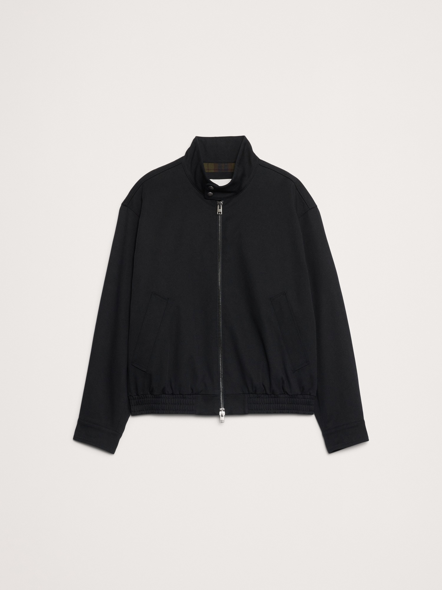 Мужская куртка Banana Republic Cotton Twill Harrington, цвет: Чёрный — фото 4