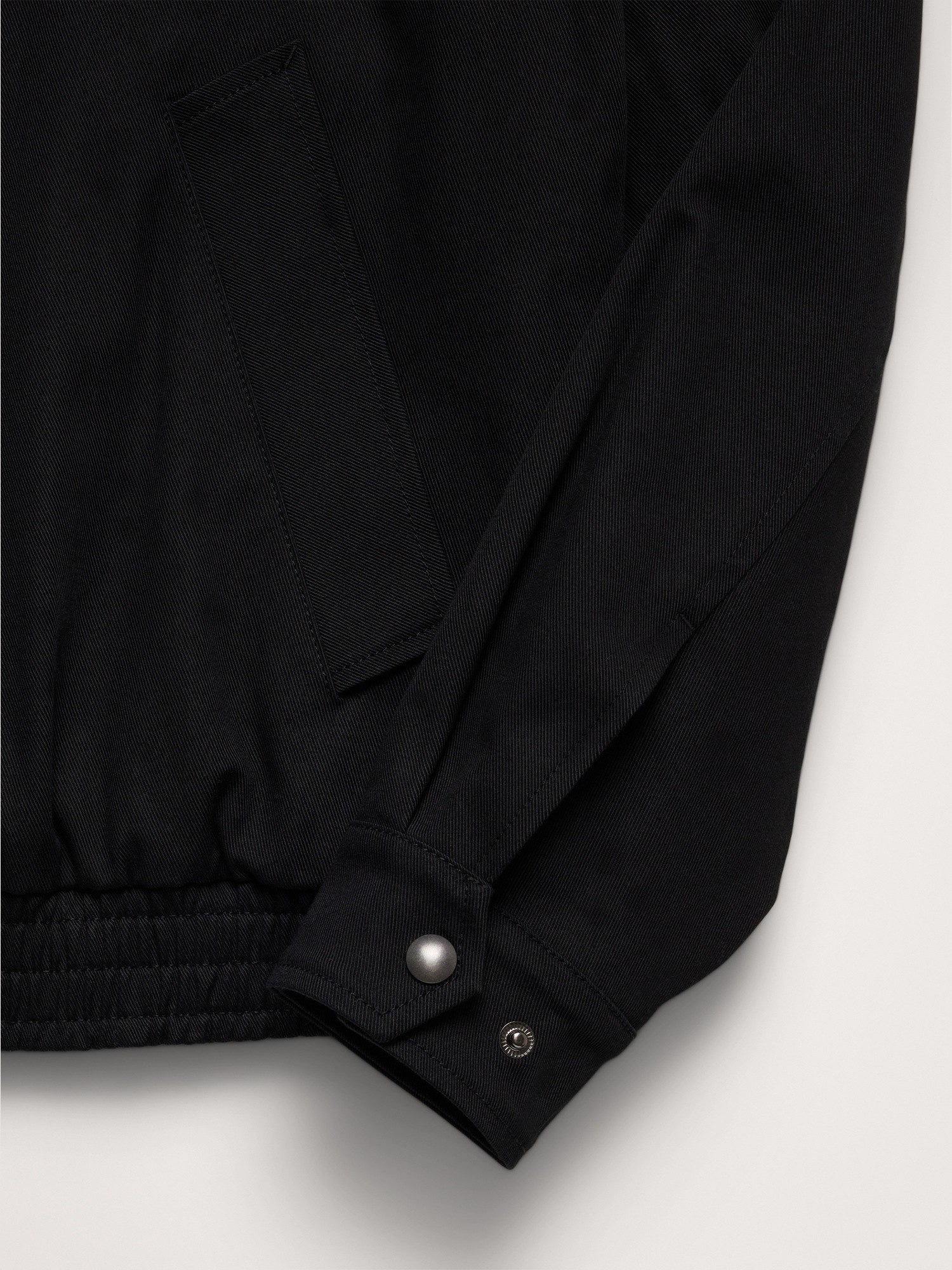 Мужская куртка Banana Republic Cotton Twill Harrington, цвет: Чёрный — фото 6