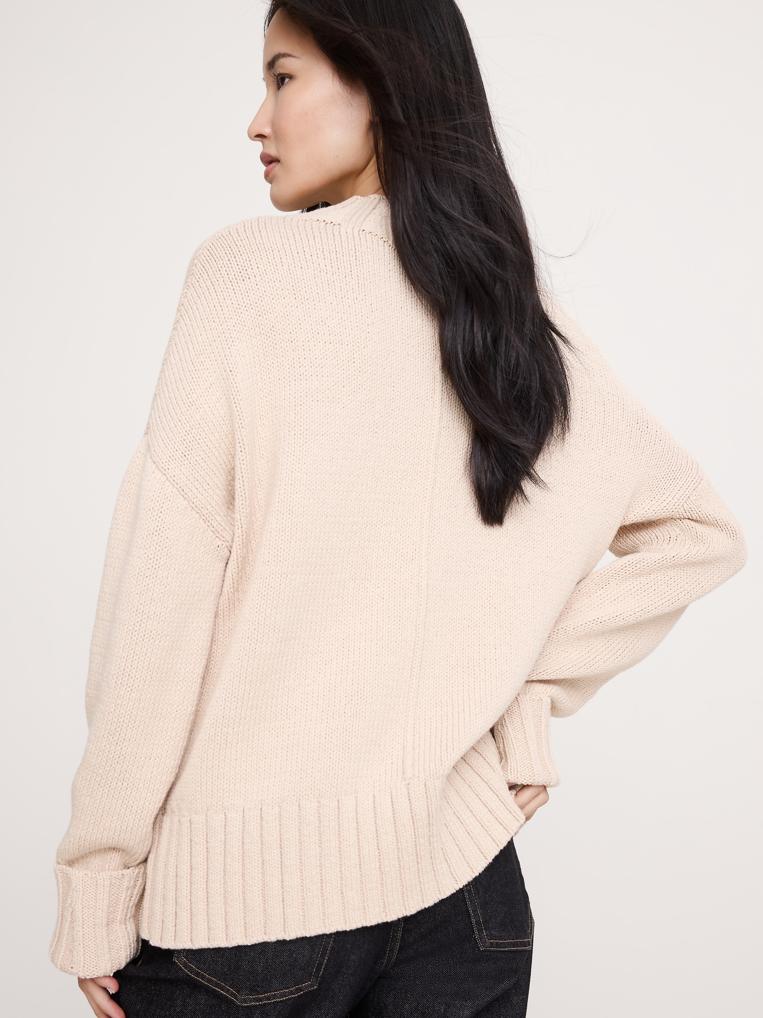 Image number 3 showing, Chunky Cotton Tunic Sweater