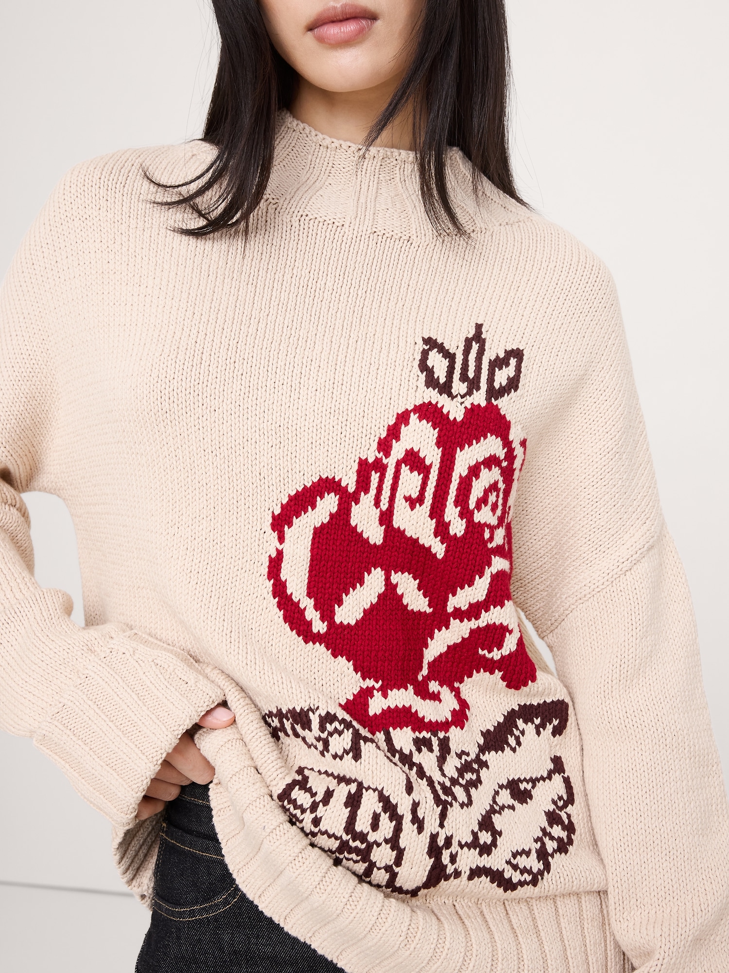 Image number 4 showing, Chunky Cotton Tunic Sweater