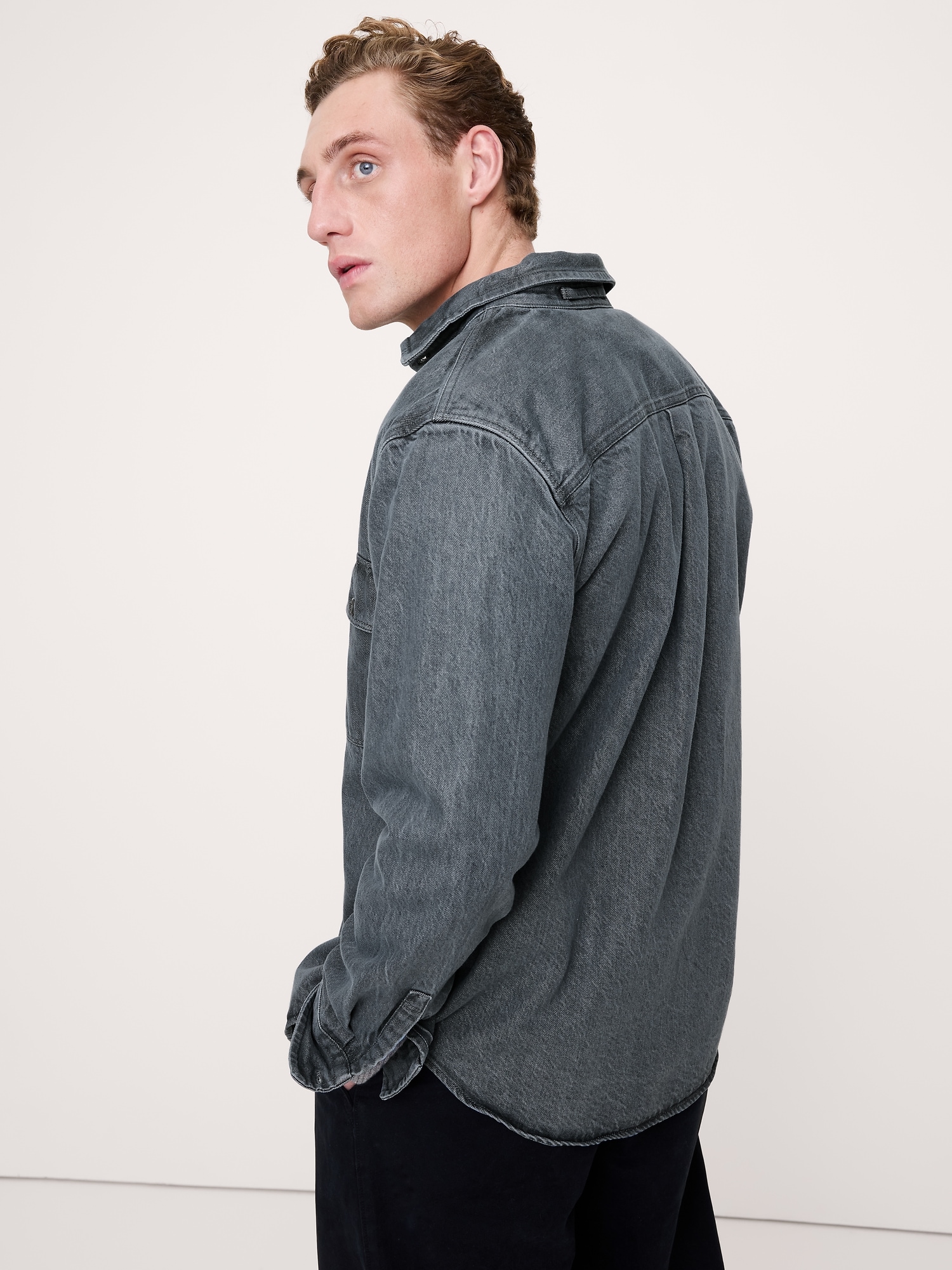 Image number 2 showing, Denim Shirt Jacket