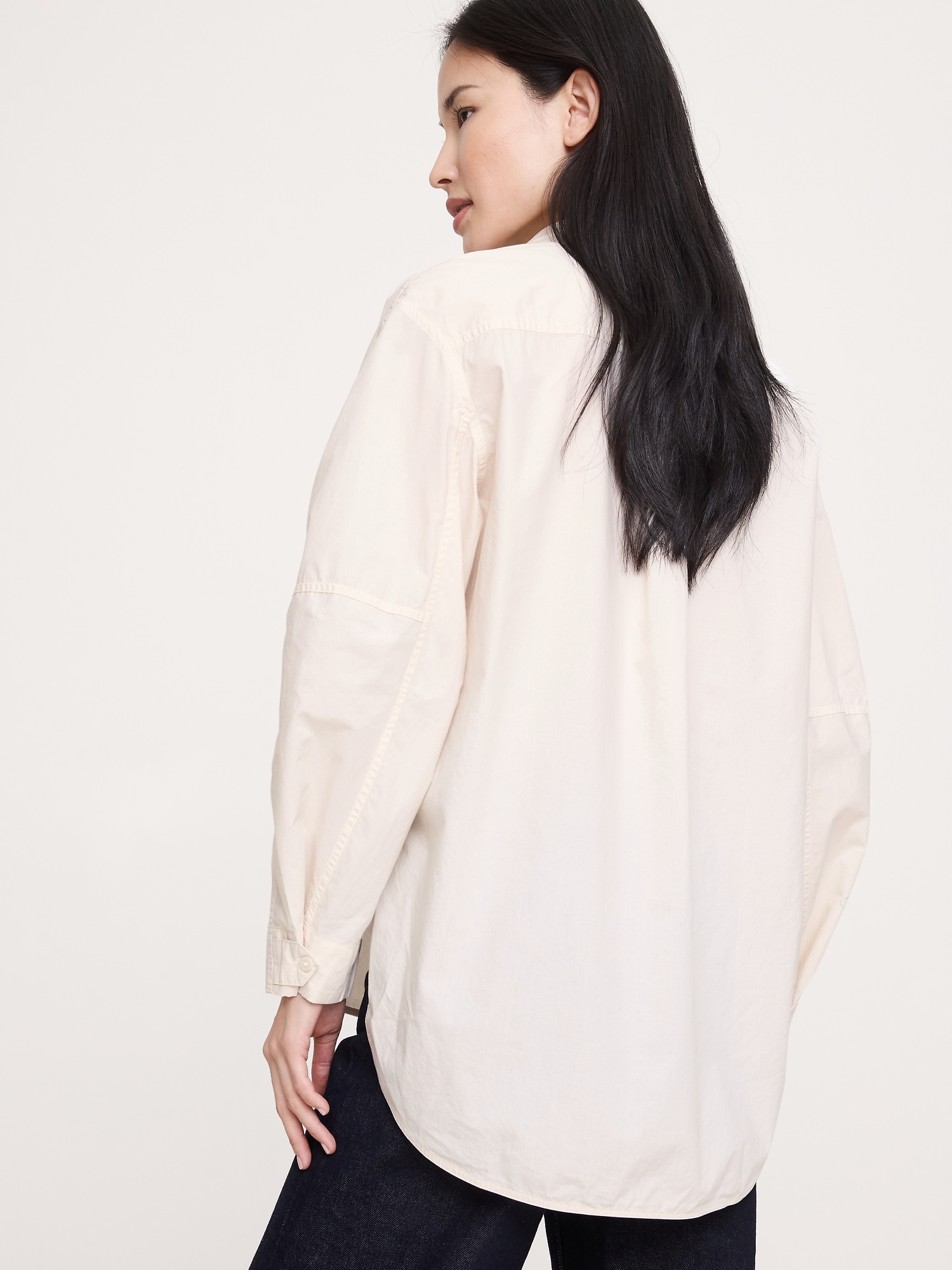 Image number 2 showing, Oversized Cotton Poplin Utility Pocket Shirt