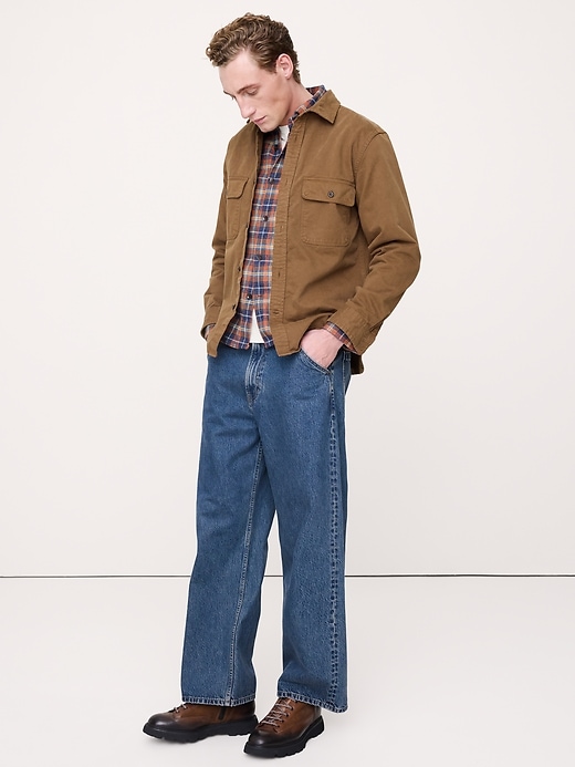 Cotton Twill Shirt Jacket