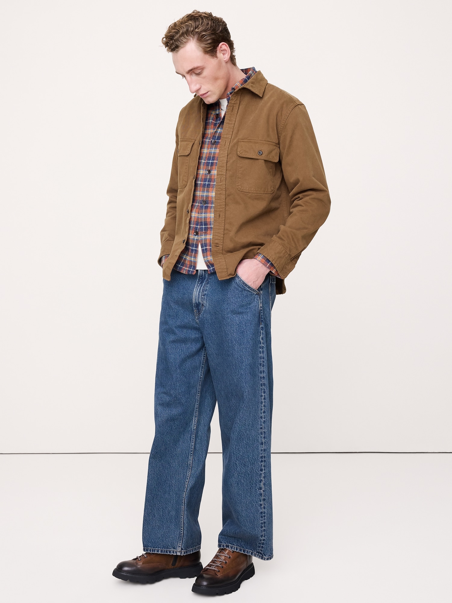 Cotton Twill Shirt Jacket