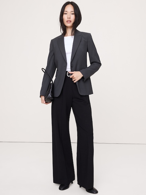 Slim Italian Lightweight Wool Blazer