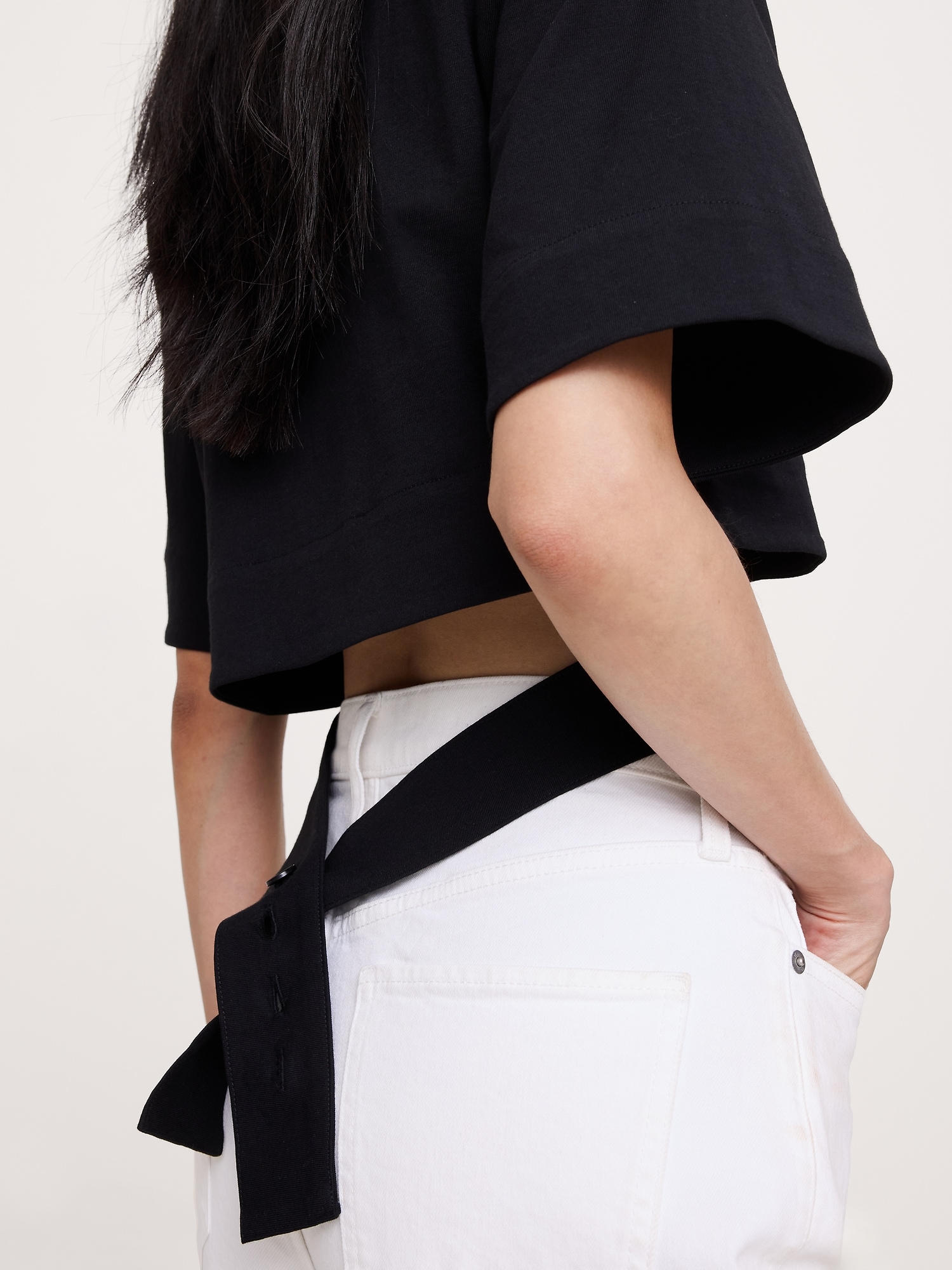 Image number 3 showing, Vintage Cotton Utility Wrap Top