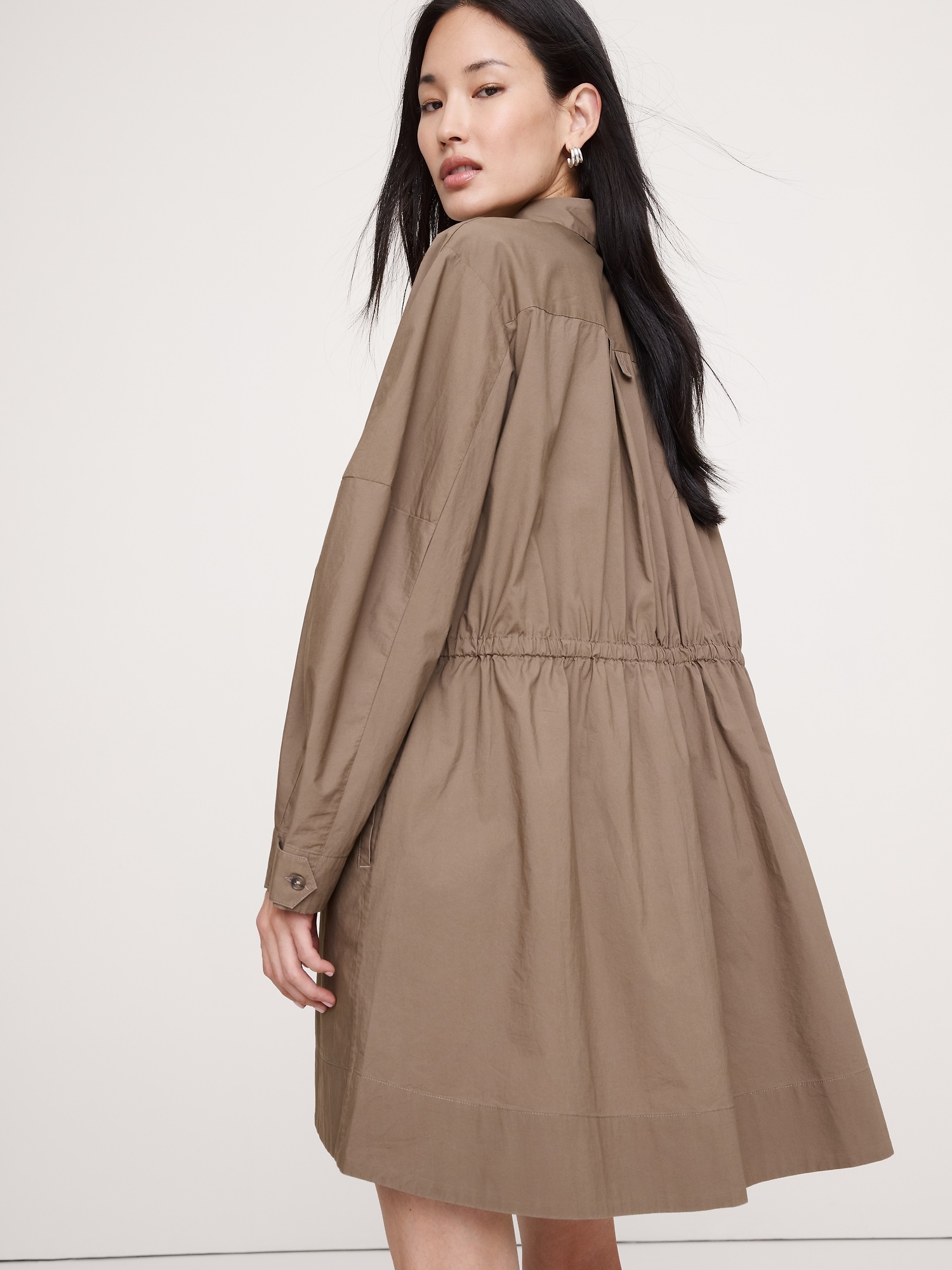 Image number 3 showing, Cotton Poplin Mini Shirtdress