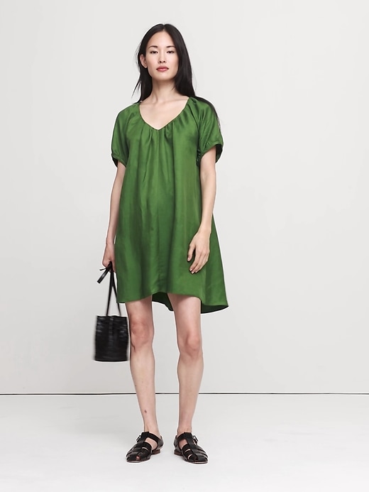 farm rio green banana linen mini dress Appliqud linen-blend halterneck mini dress - green