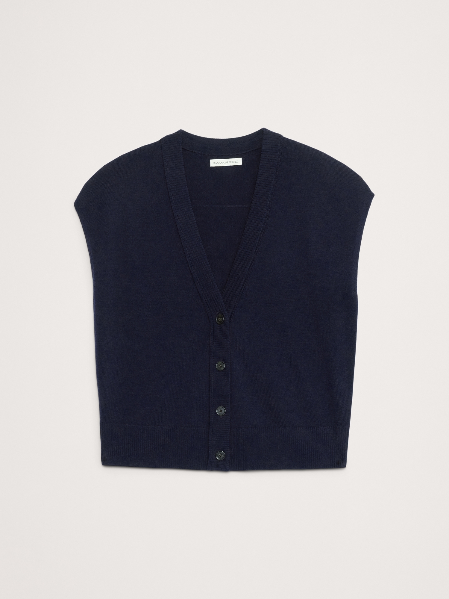 Женский жилет Banana Republic Merino Sweater Vest, цвет: Тёмно-синий — фото 4