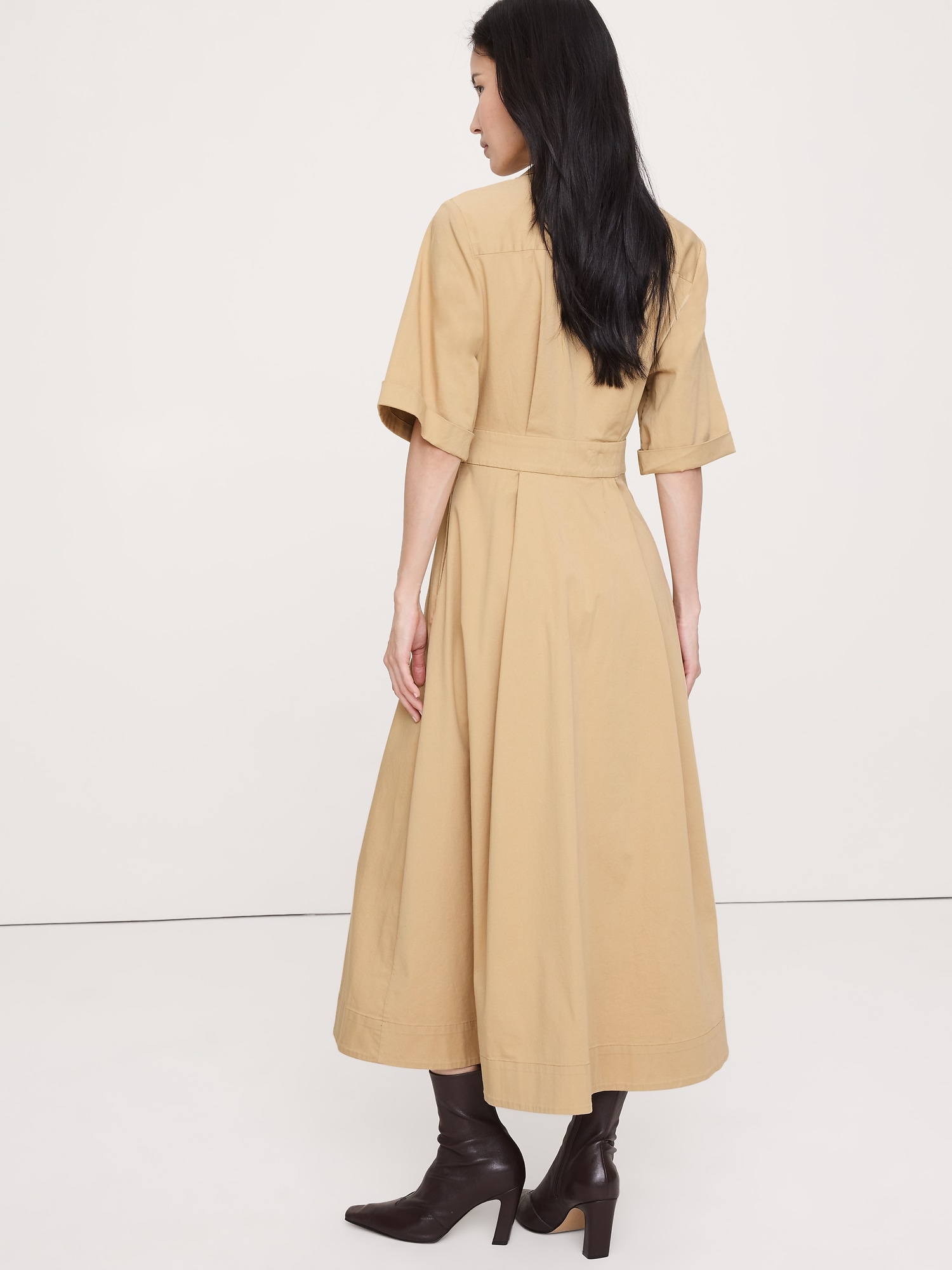 Image number 3 showing, Stretch-Poplin Shirtdress
