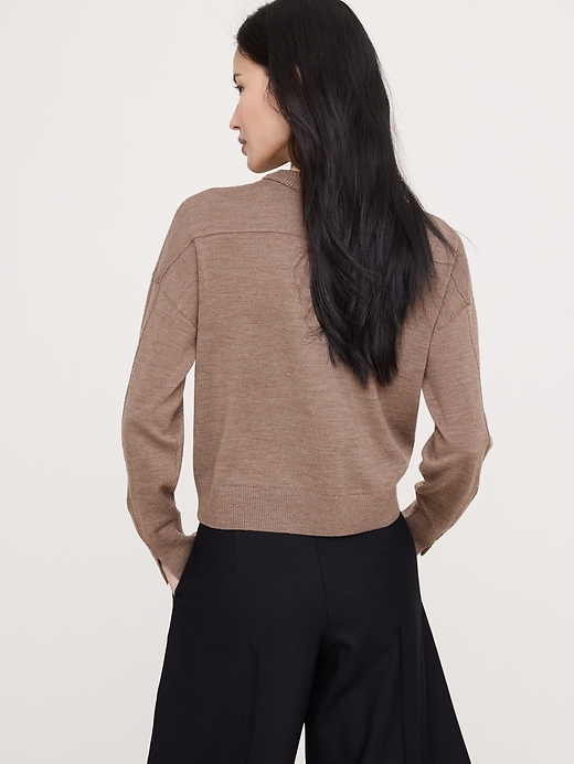 Oversized Merino Crew-Neck Sweater | Banana Republic