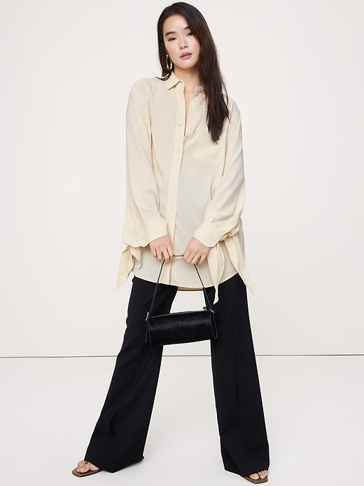 Georgette Tie-Cuff Shirt