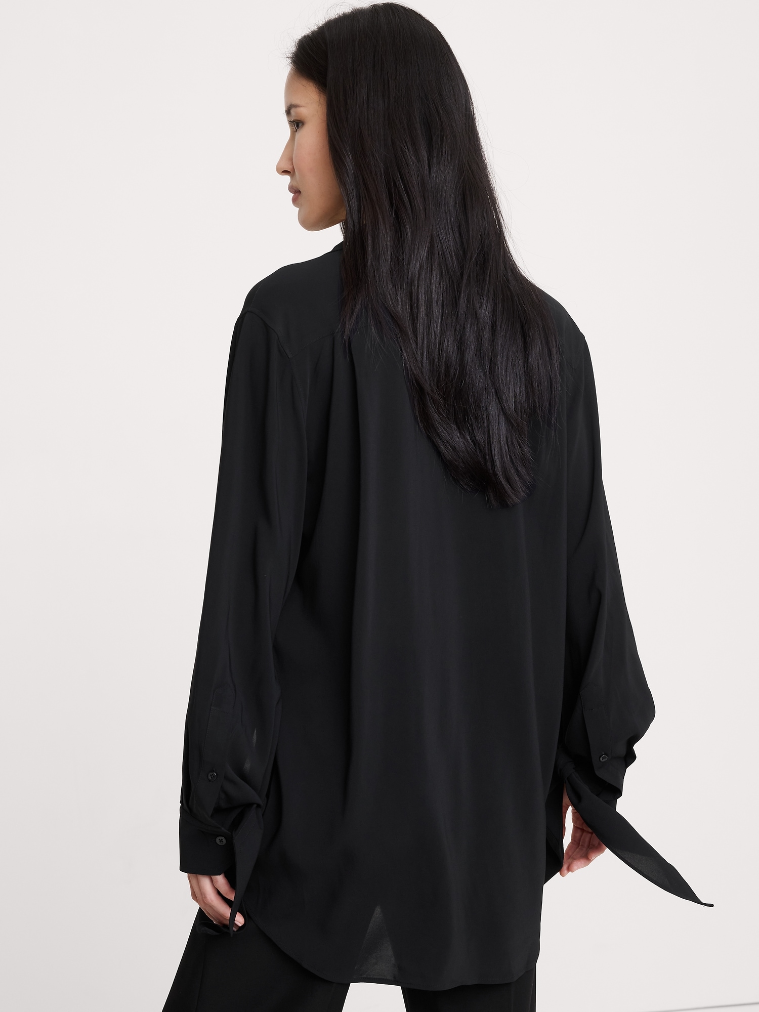 Image number 5 showing, Georgette Tie-Cuff Shirt