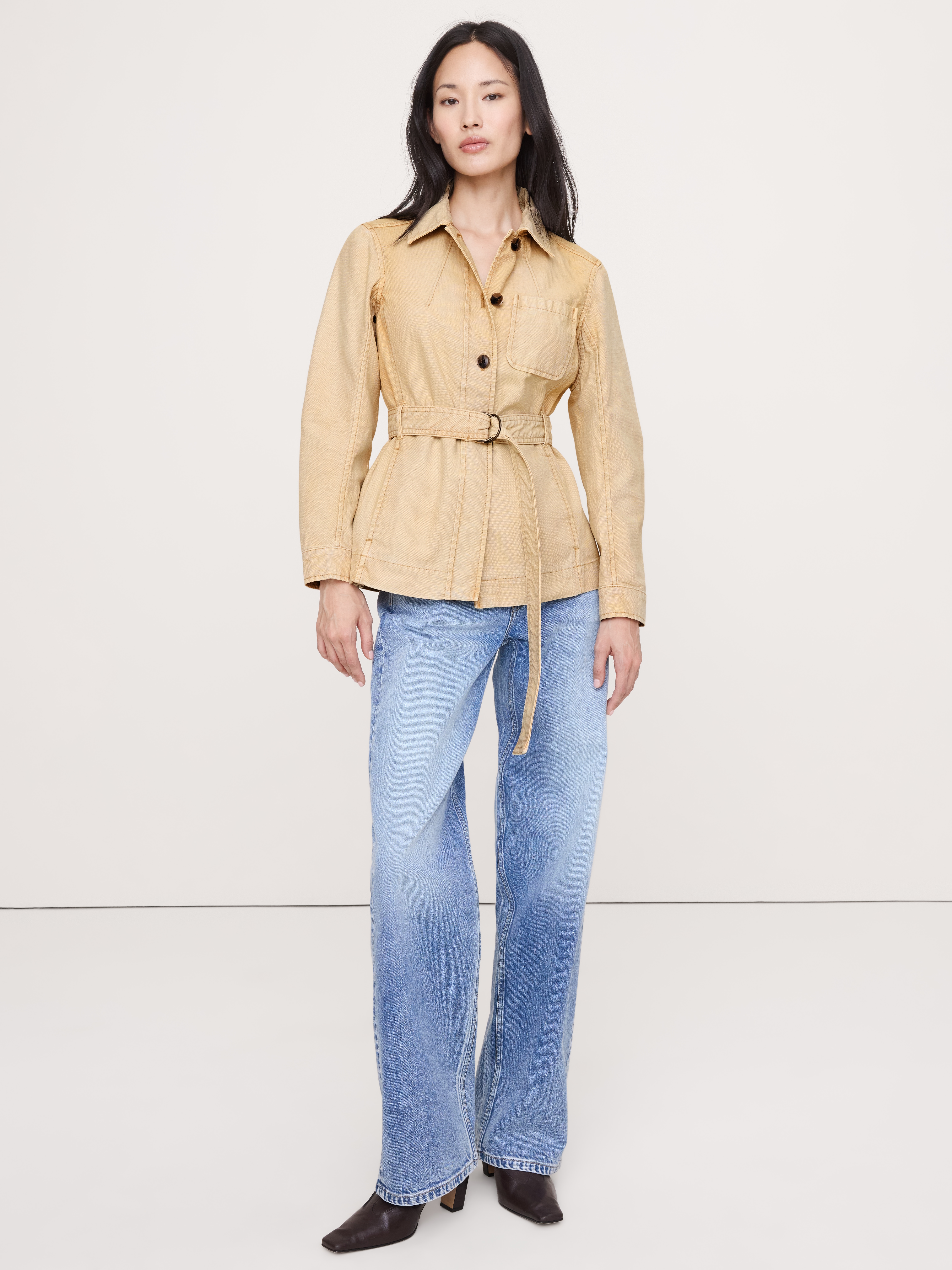 Cotton Canvas Shirt Jacket