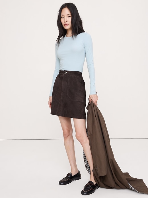 Ribbed Crew-Neck T-Shirt