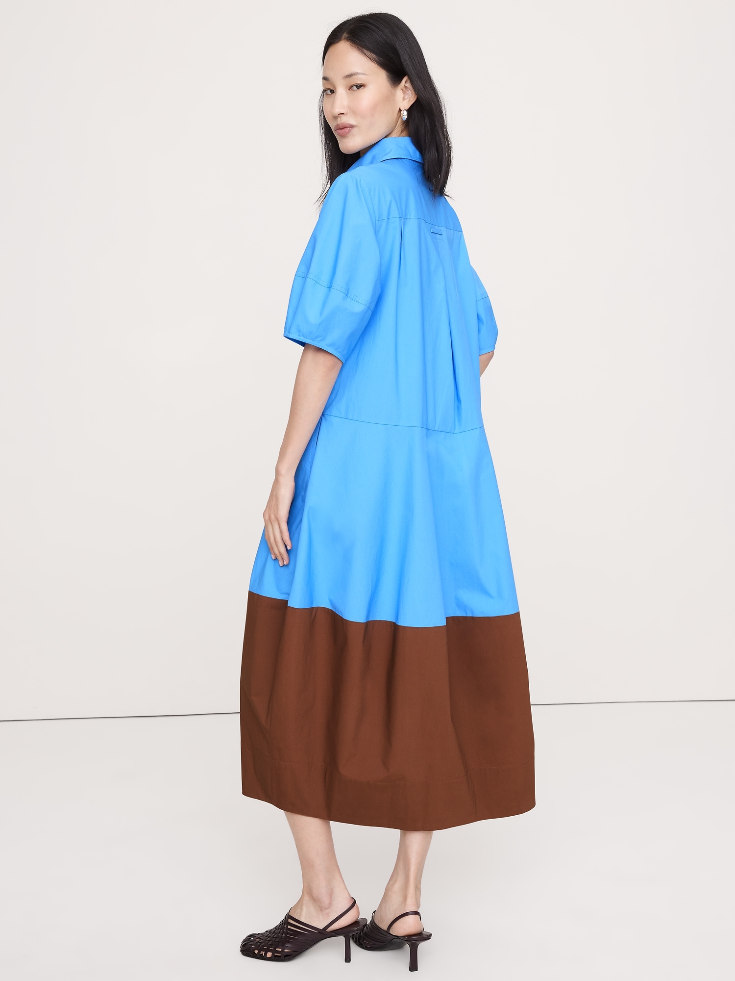 Image number 4 showing, Cotton Poplin Barrel Shirt Dress
