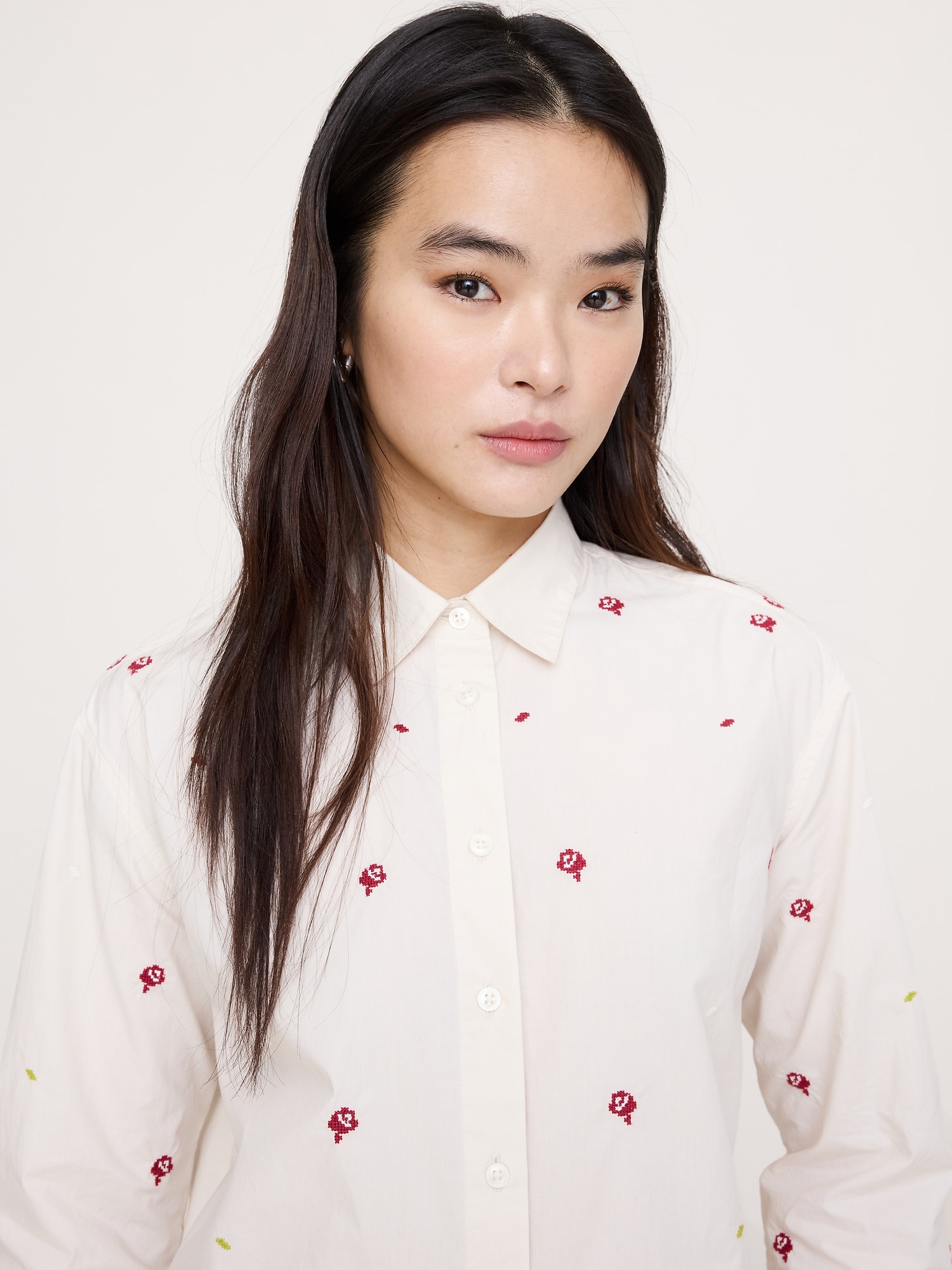 Image number 3 showing, The Oversized Embroidered Shirt