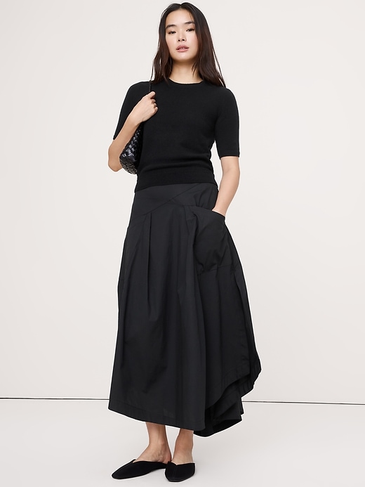 Lightweight Cashmere Short-Sleeve Sweater