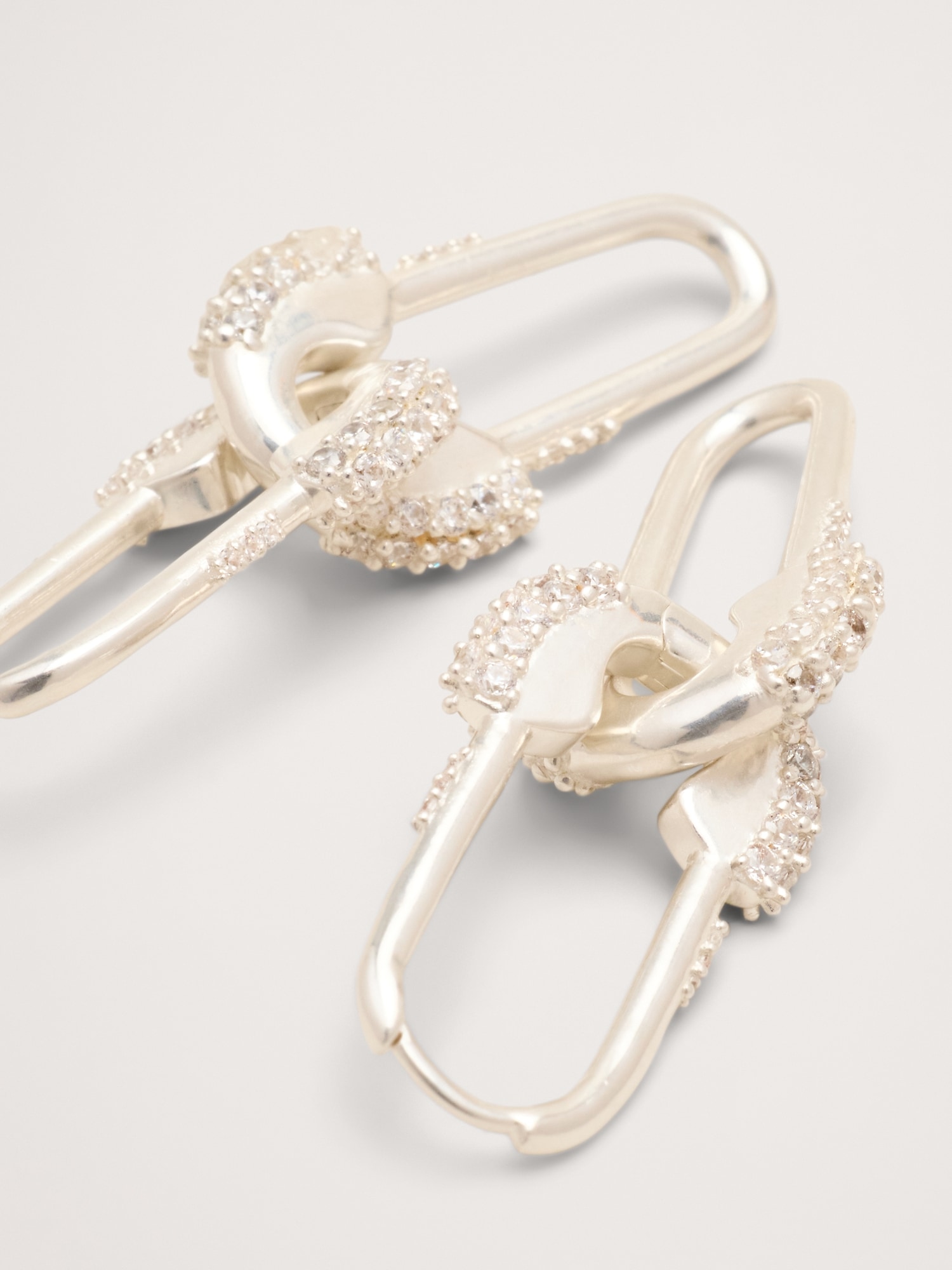 Image number 4 showing, Rhinestone Safety Pin Earrings