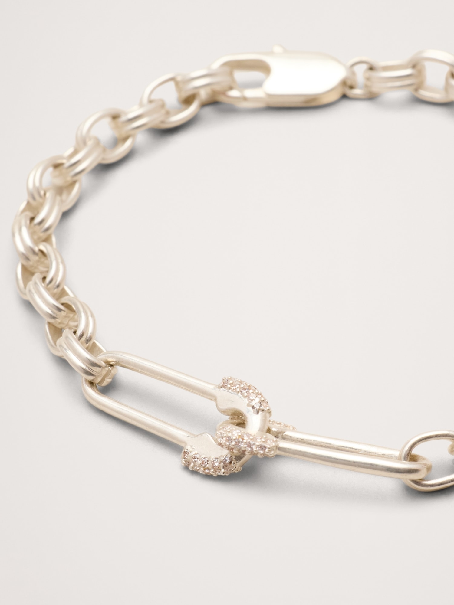 Image number 3 showing, Rhinestone Safety Pin Bracelet